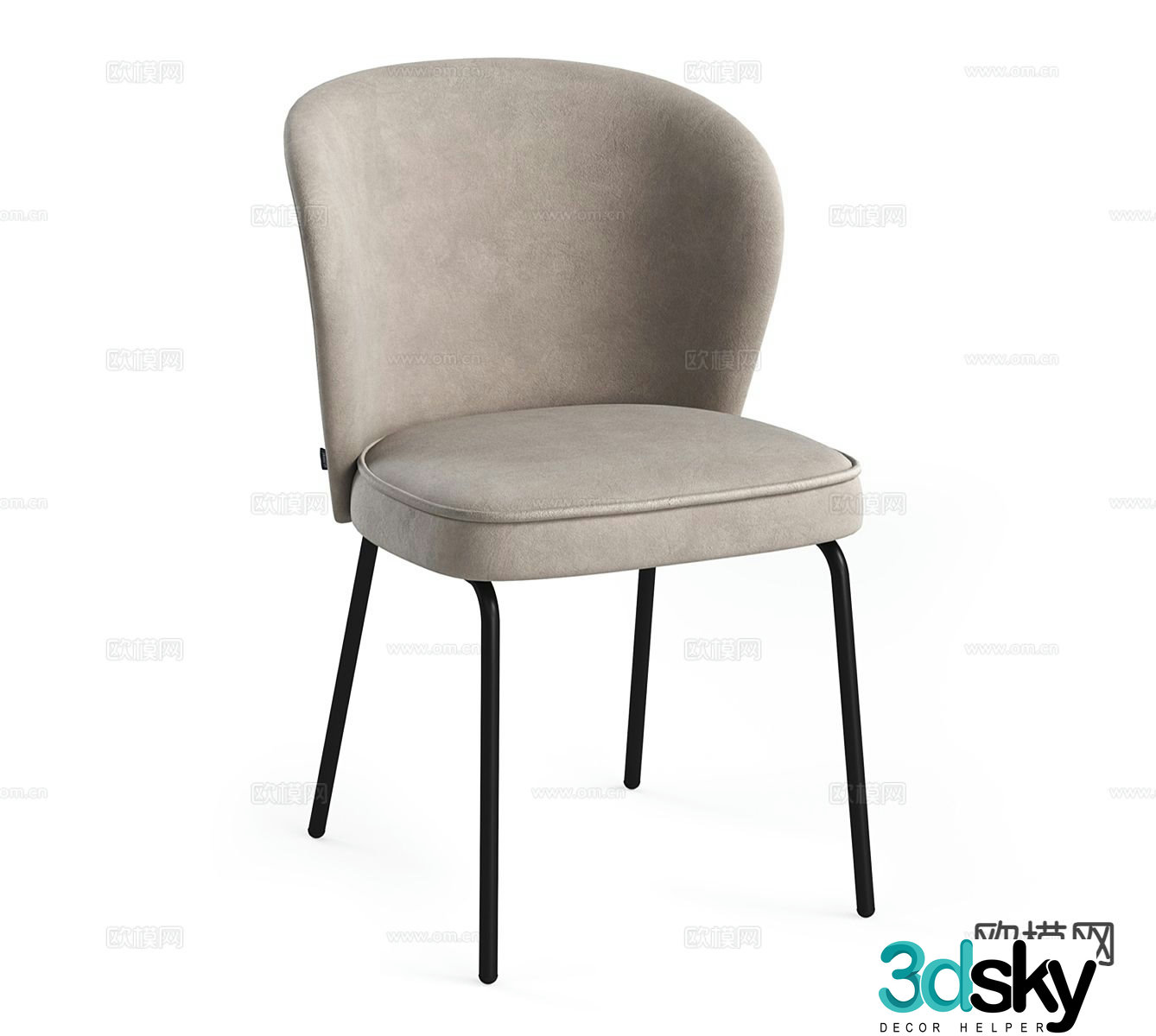 Lavsit chair dining chair 3d model