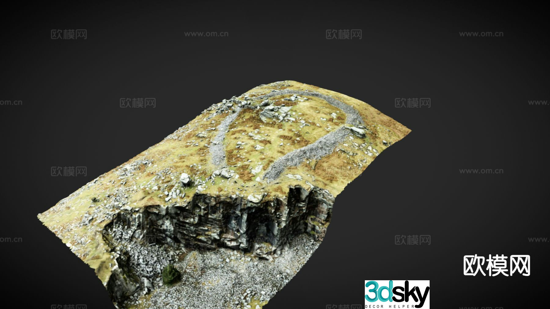 cliff mountains mountains 3d model