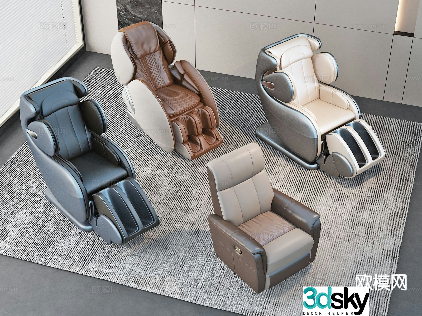 Modern massage chair massage sofa 3d model