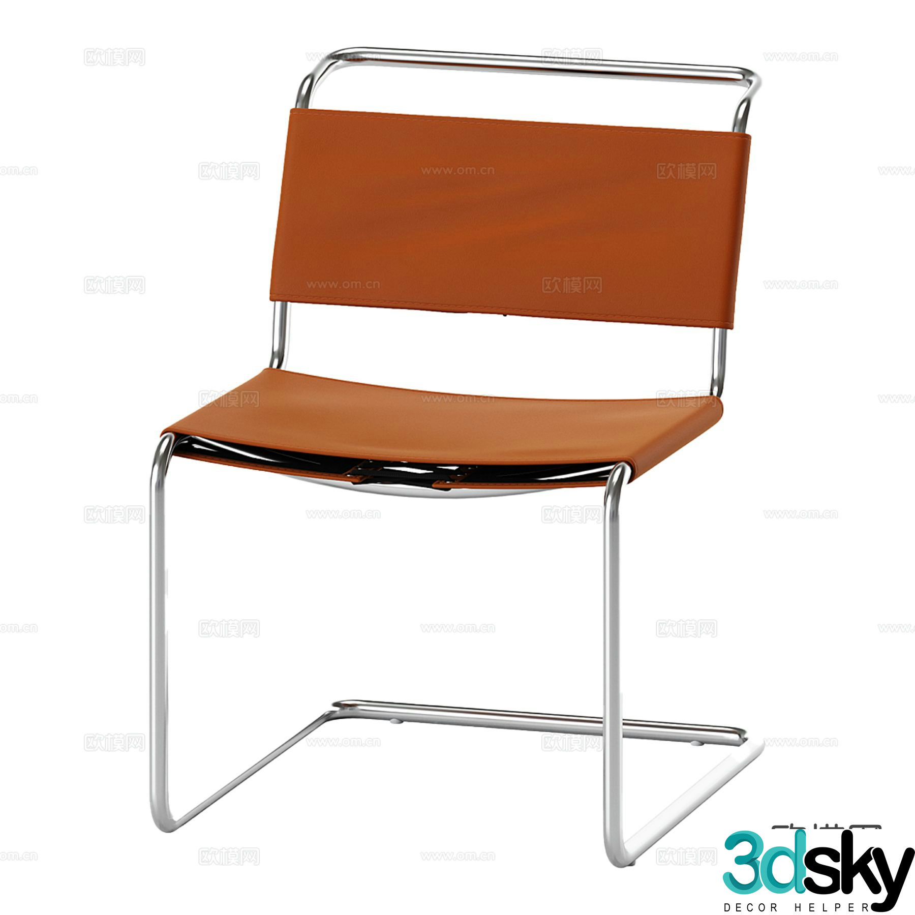 Modern chair dining chair 3d model