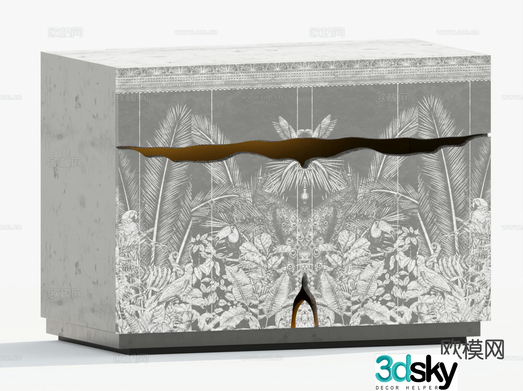 Modern bedside table 3d model