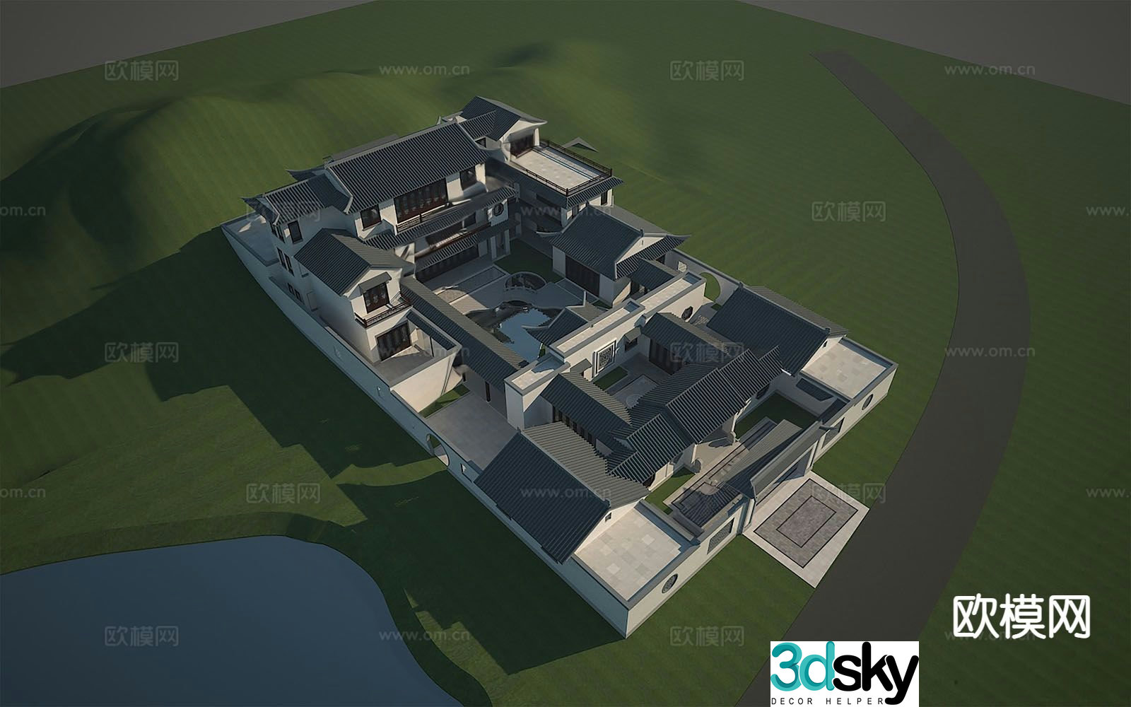Chinese courtyard 3D model