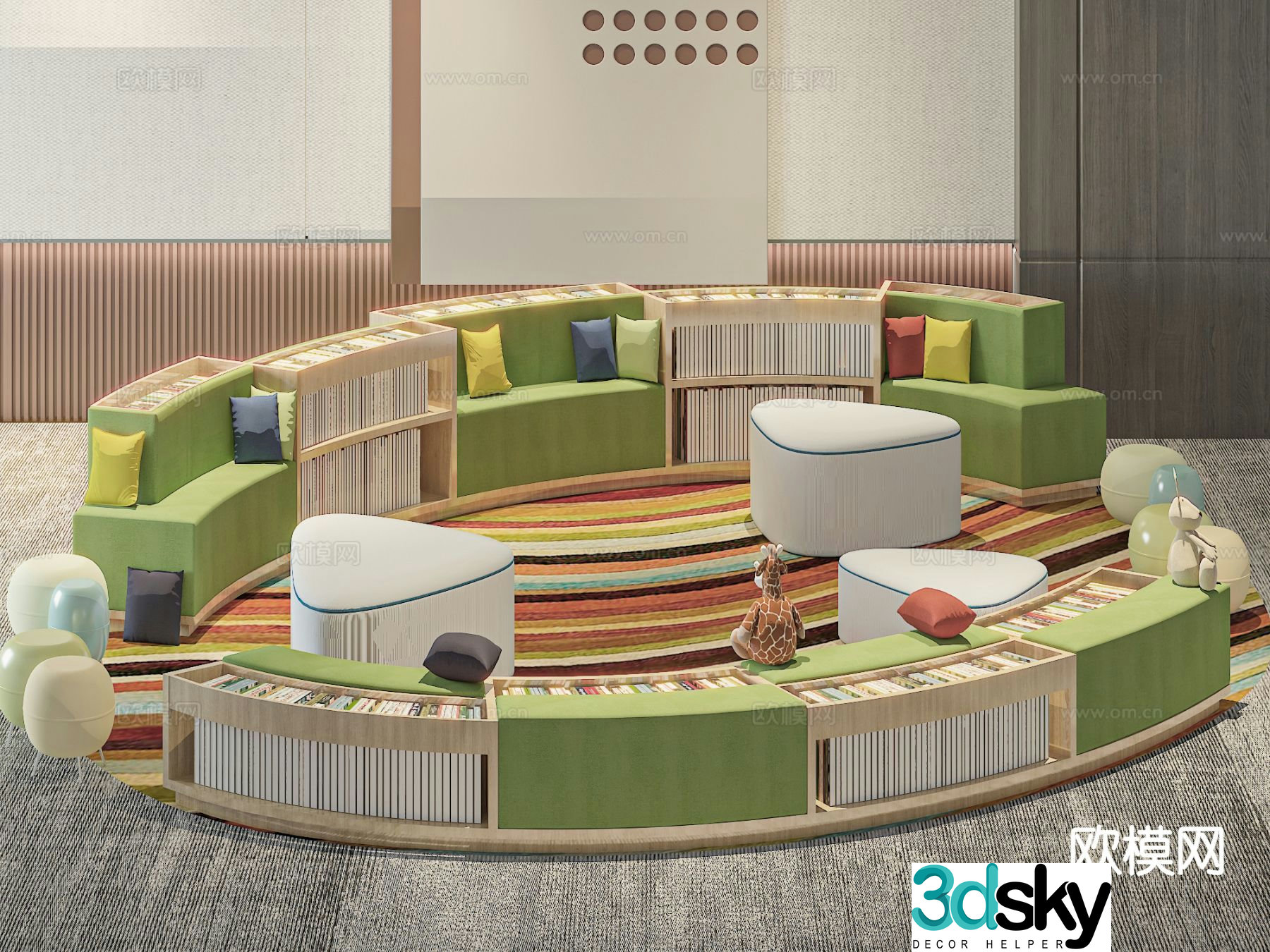 Children’s sofa booth sofa 3D model