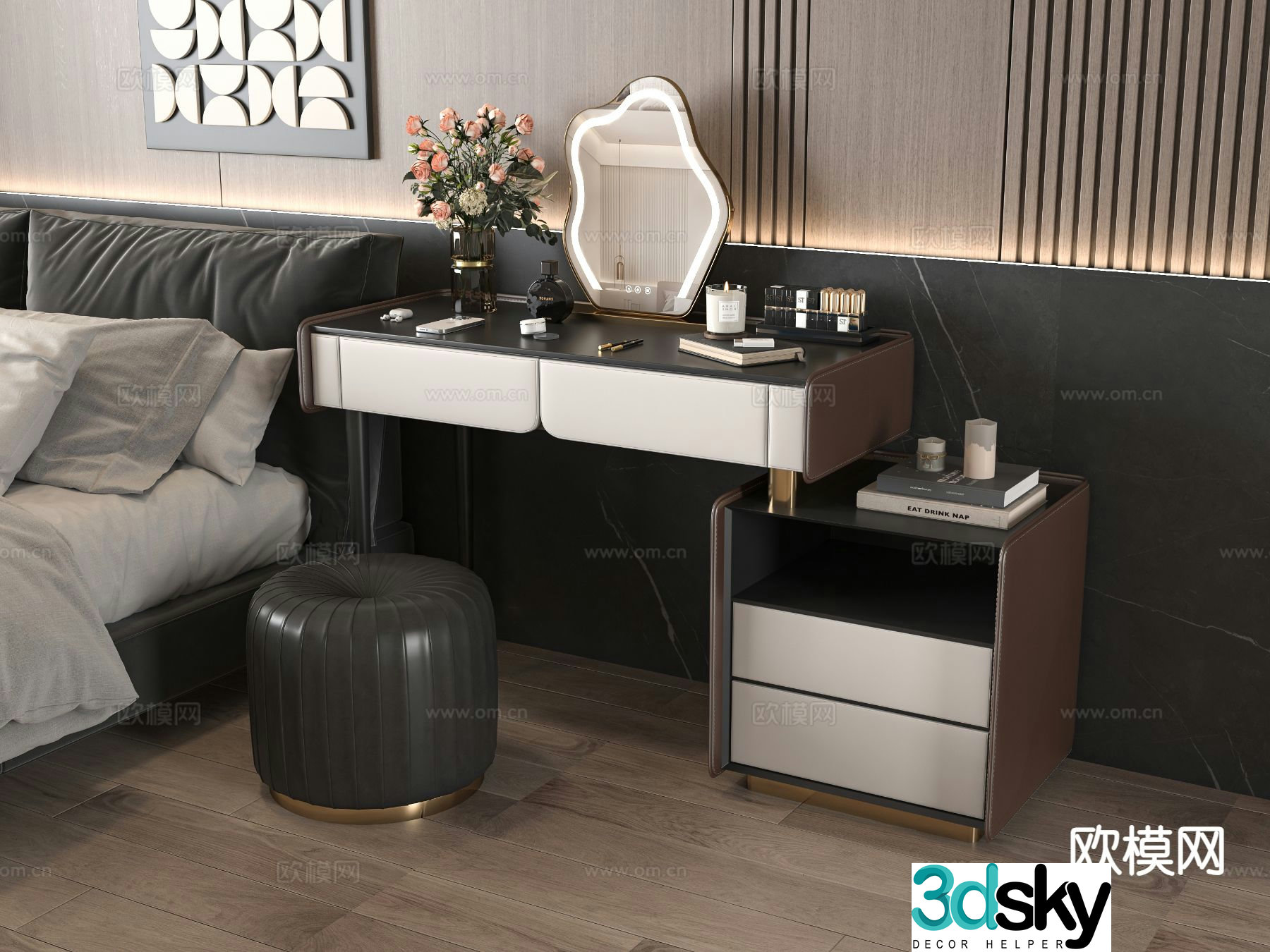 Modern dressing table dressing table 3d model