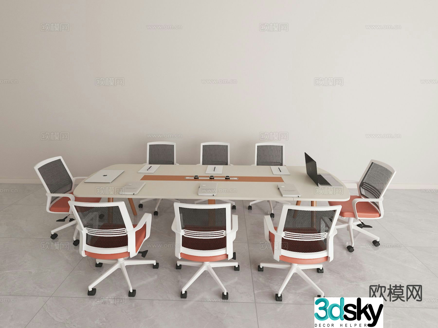 Modern conference table conference table 3d model