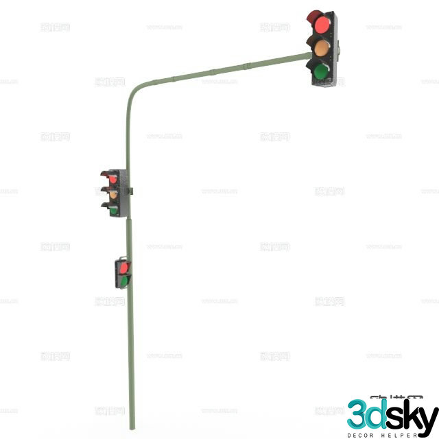 street light traffic light 3d model