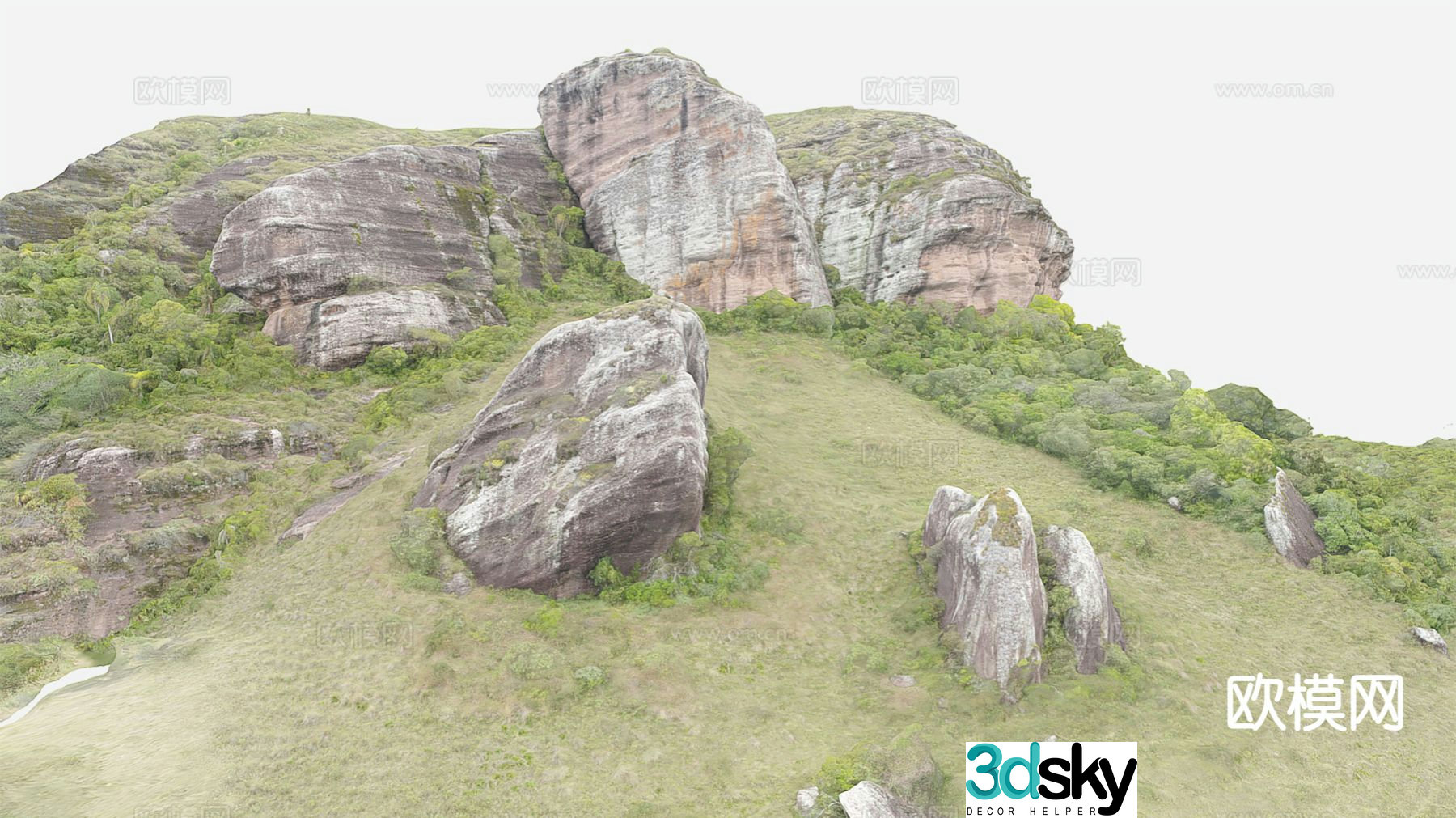 Mountain terrain mountains hills 3d model