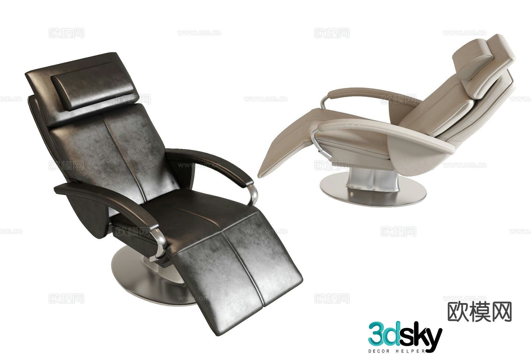 Massage chair beauty chair barber chair 3d model