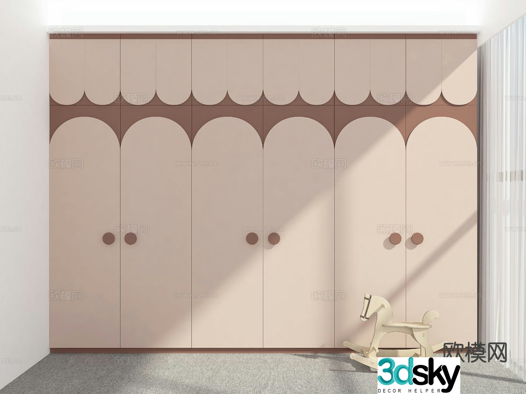 Modern wardrobe wardrobe children’s wardrobe 3d model
