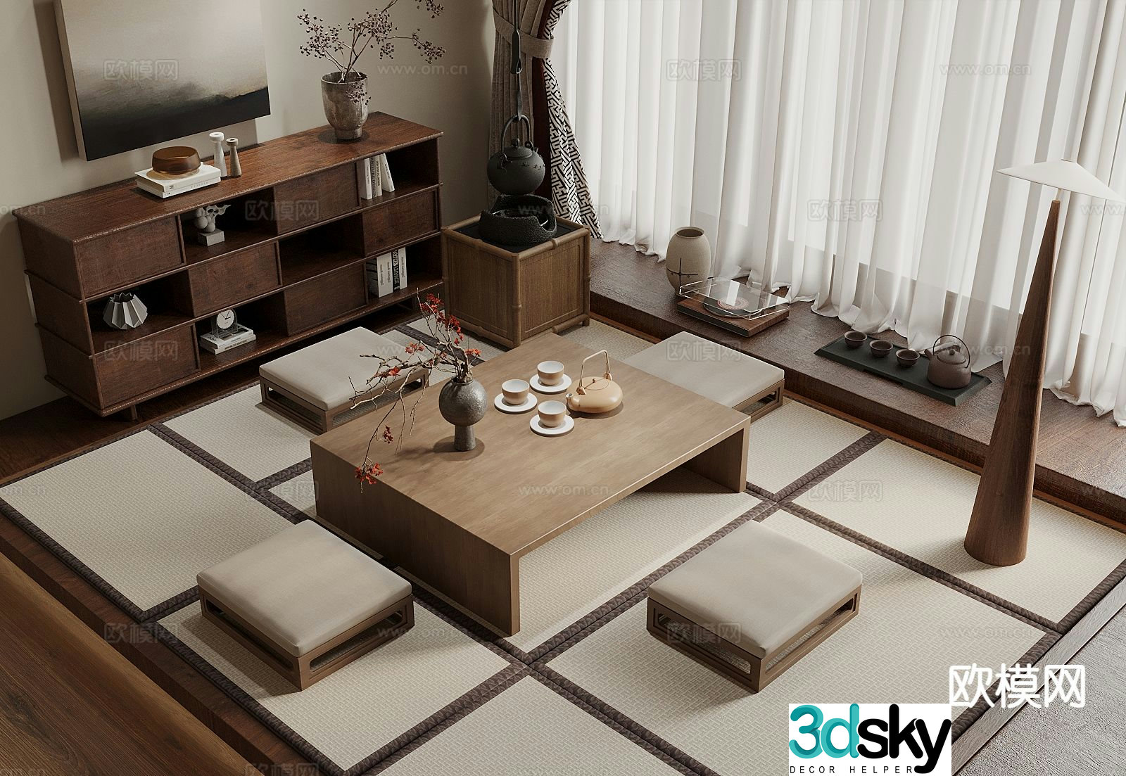 Tatami tea table tea table 3d model