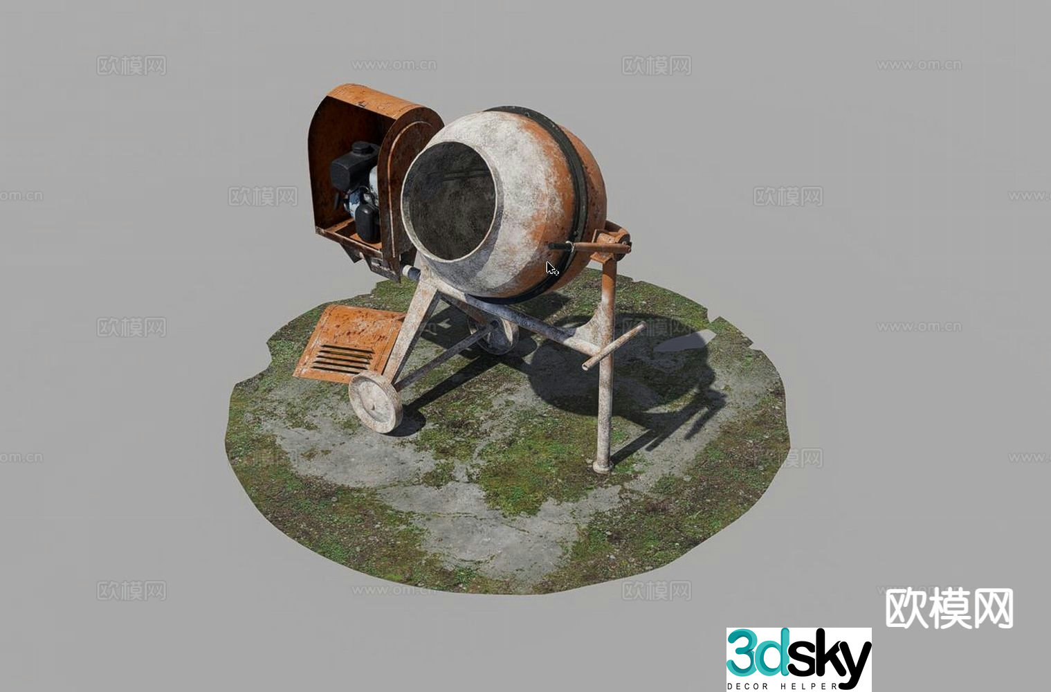 concrete mixer 3d model