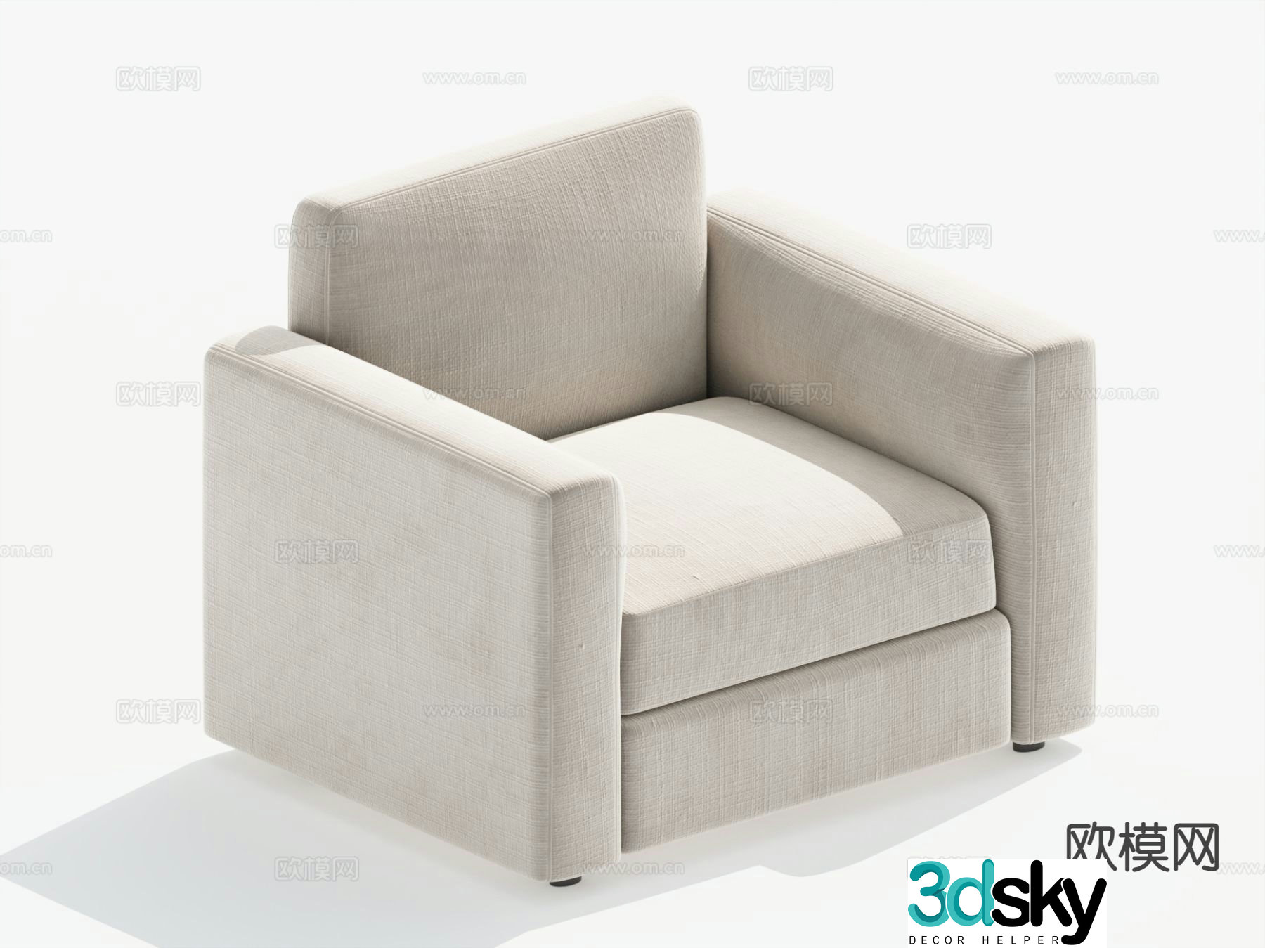 Single sofa leisure sofa 3d model