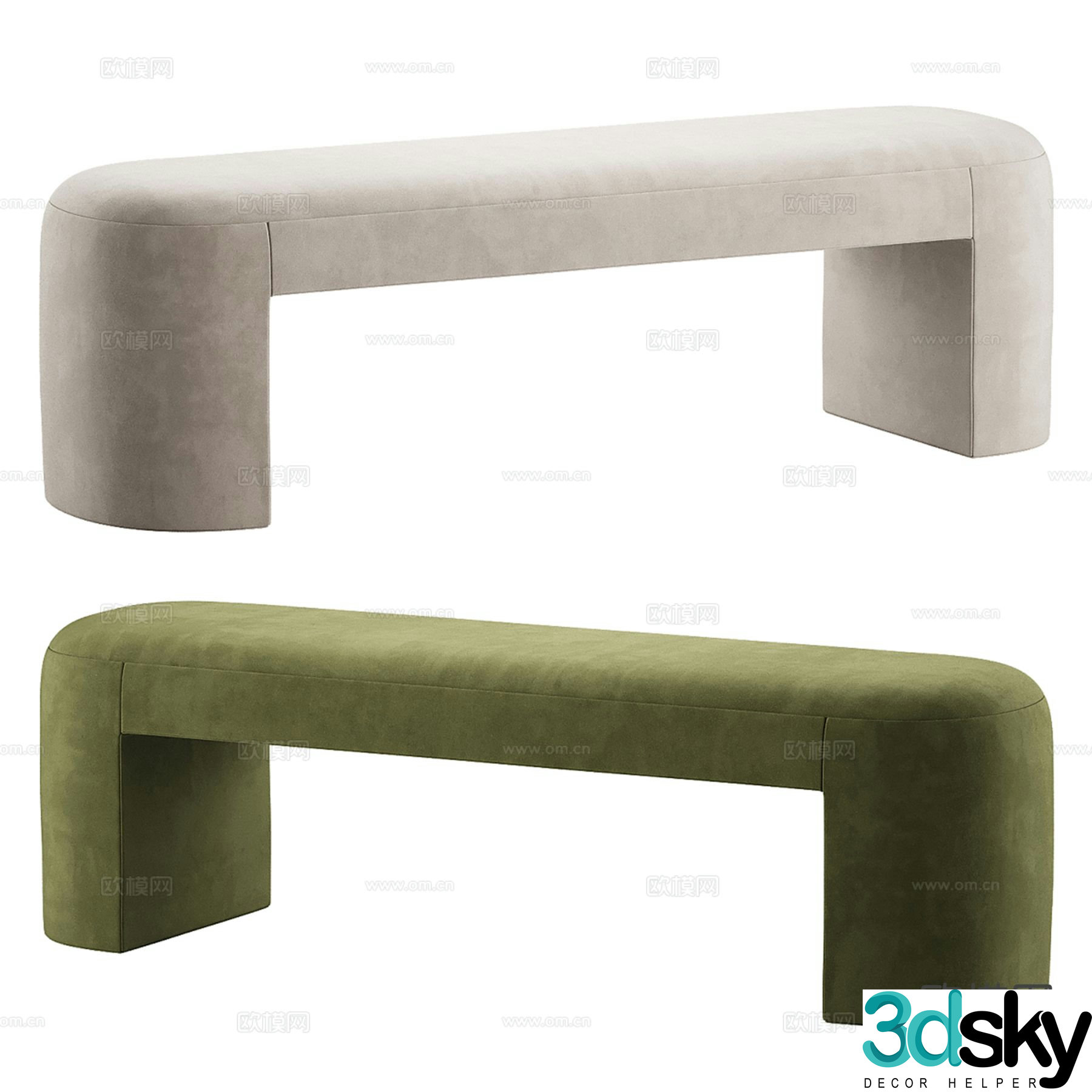Mikhail stool bench bench 3d model