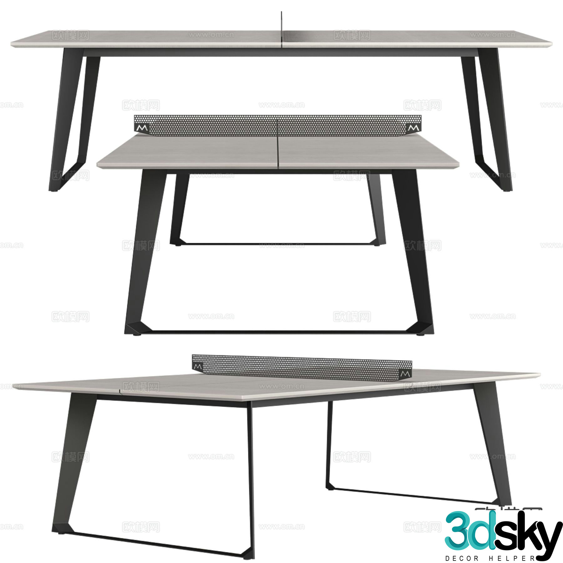 Table tennis table sports table 3d model