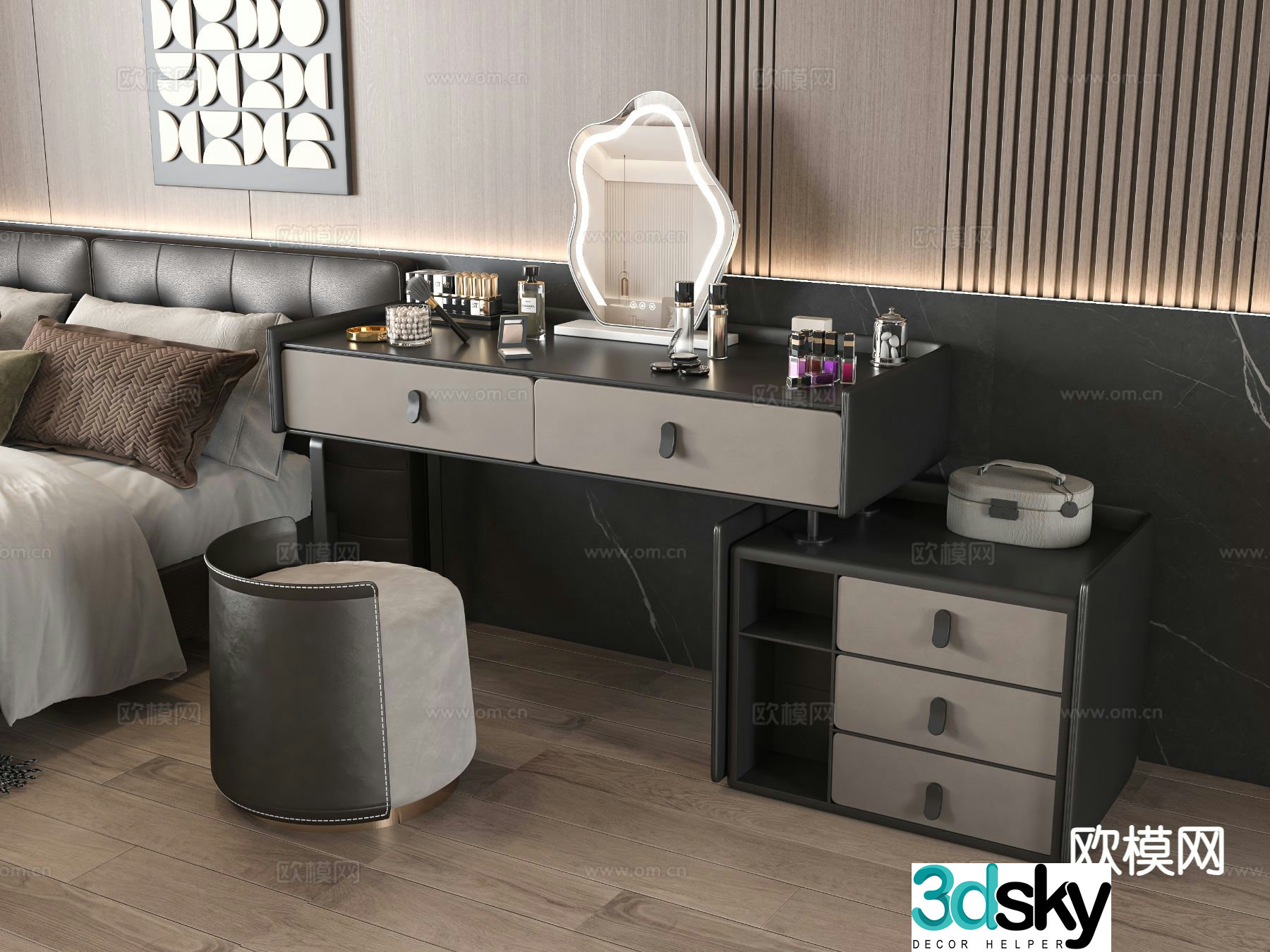 Modern dressing table 3d model
