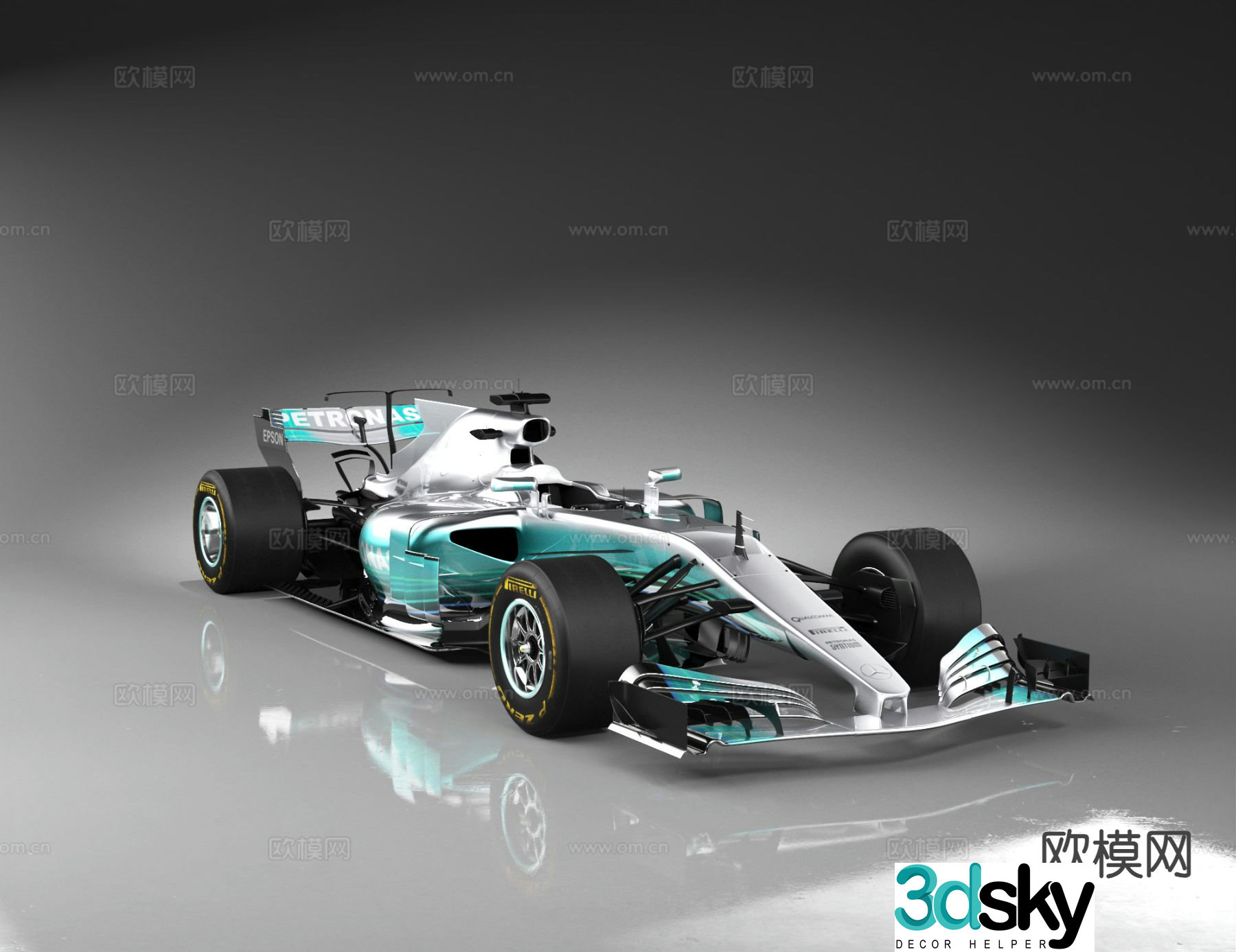 racing racing car 3d model