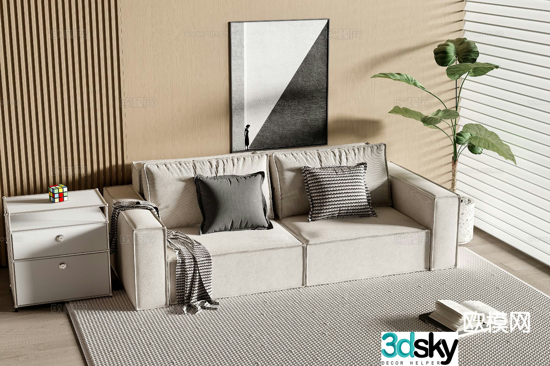 Modern love sofa 3d model