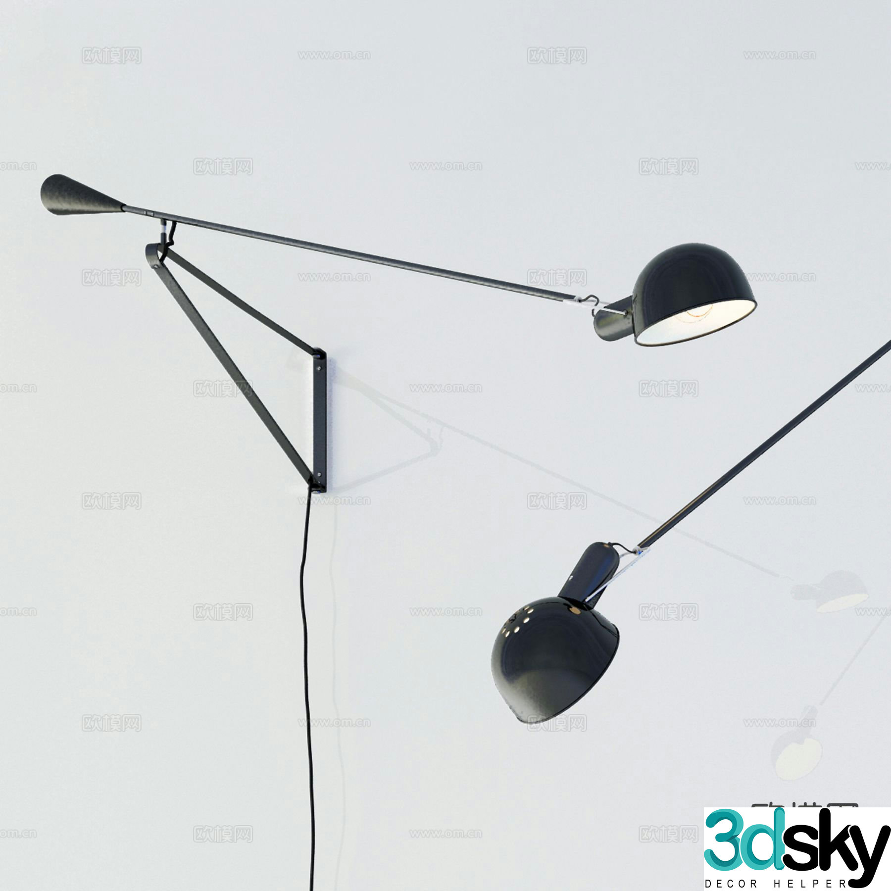 Creative wall lamp bedside wall lamp 3d model