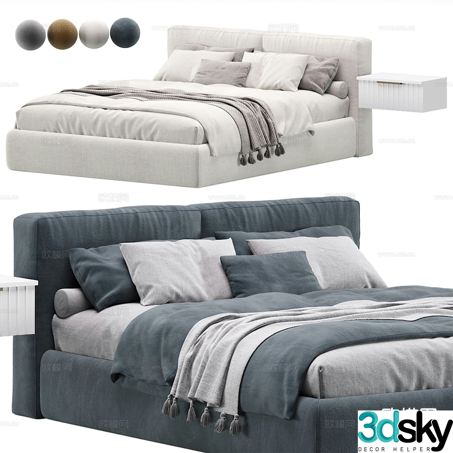 Divan.ru double bed 3d model
