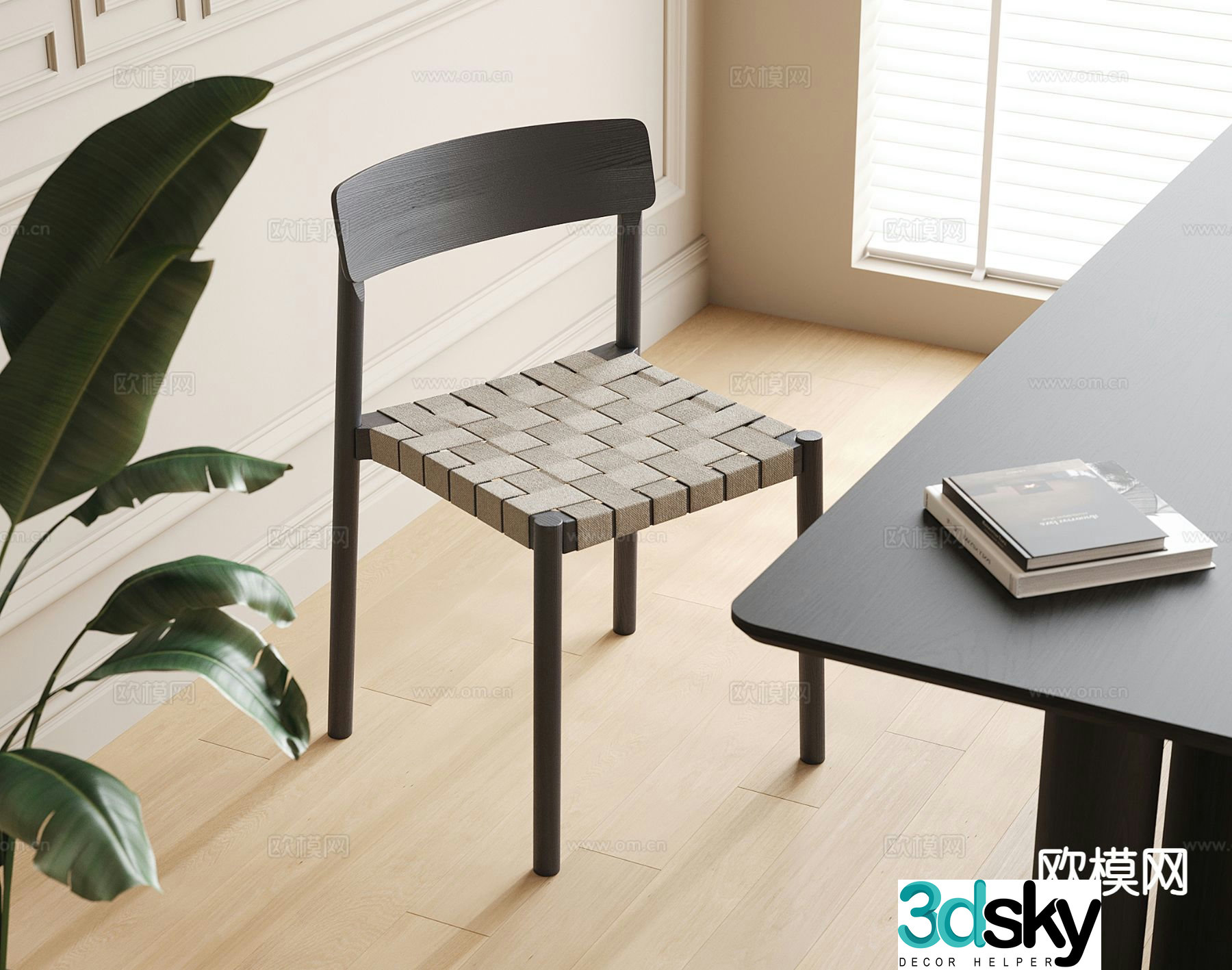 Wabi-sabi chair dining chair 3d model
