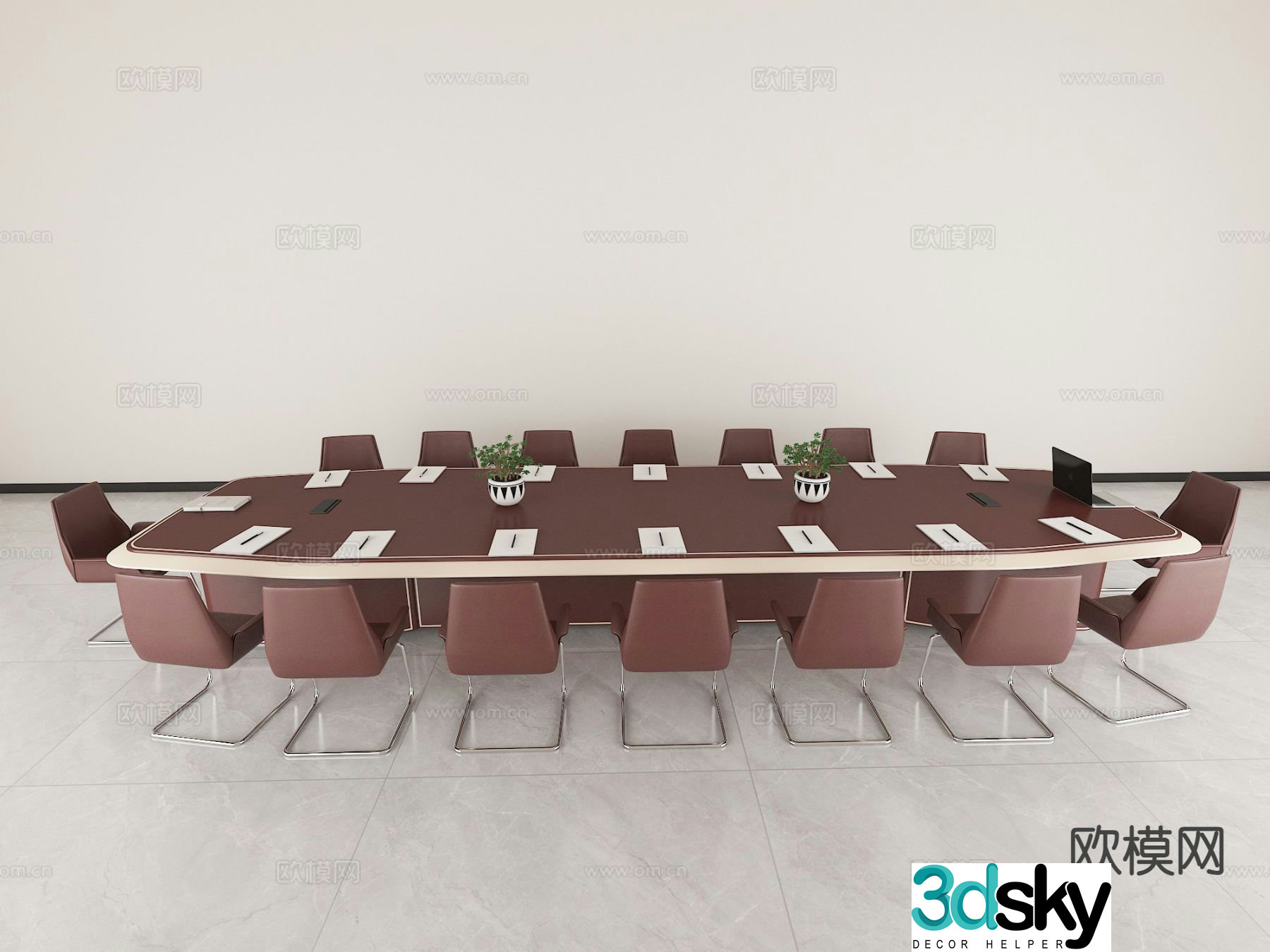 Modern conference table 3d model