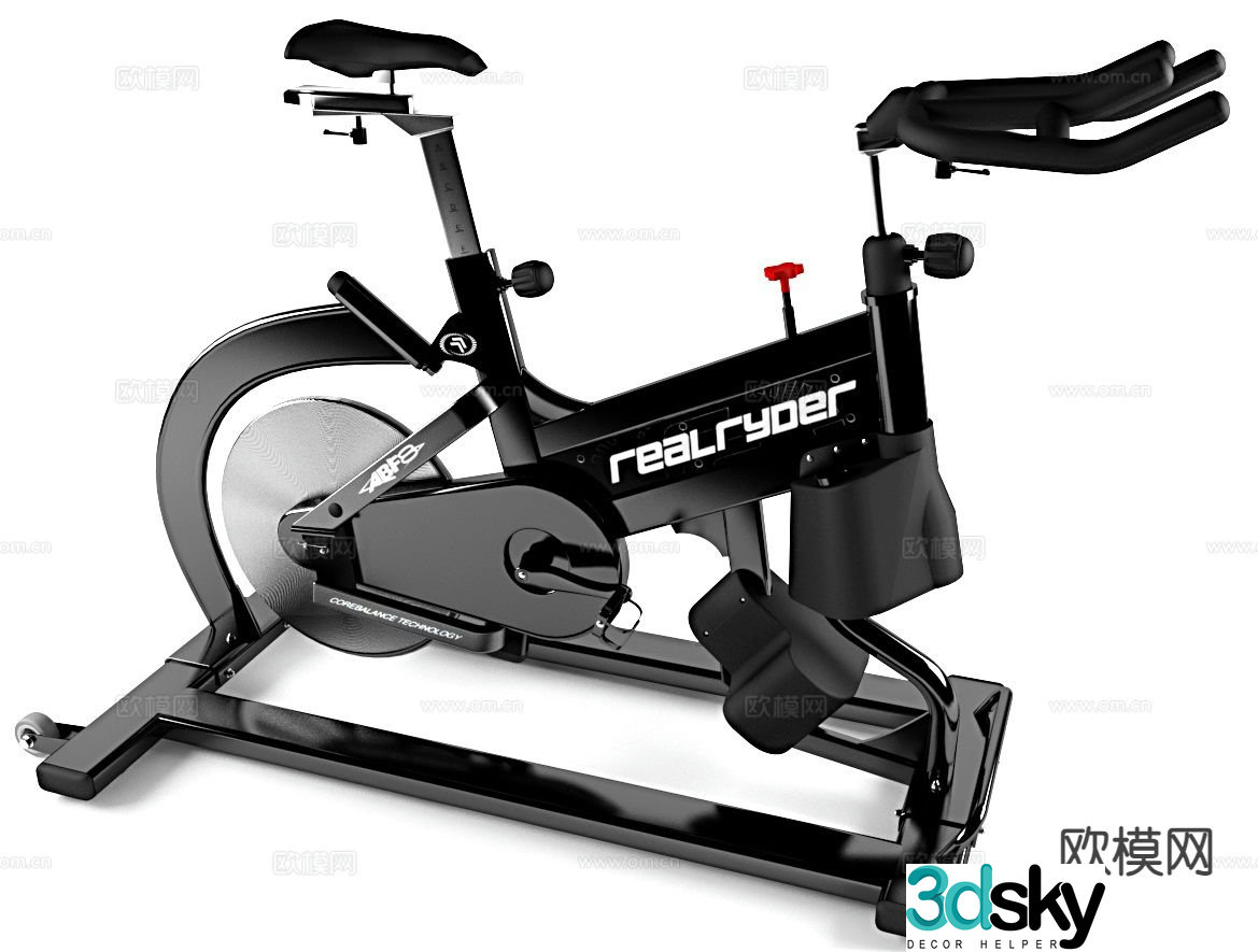 Spinning bicycle bicycle fitness equipment 3d model
