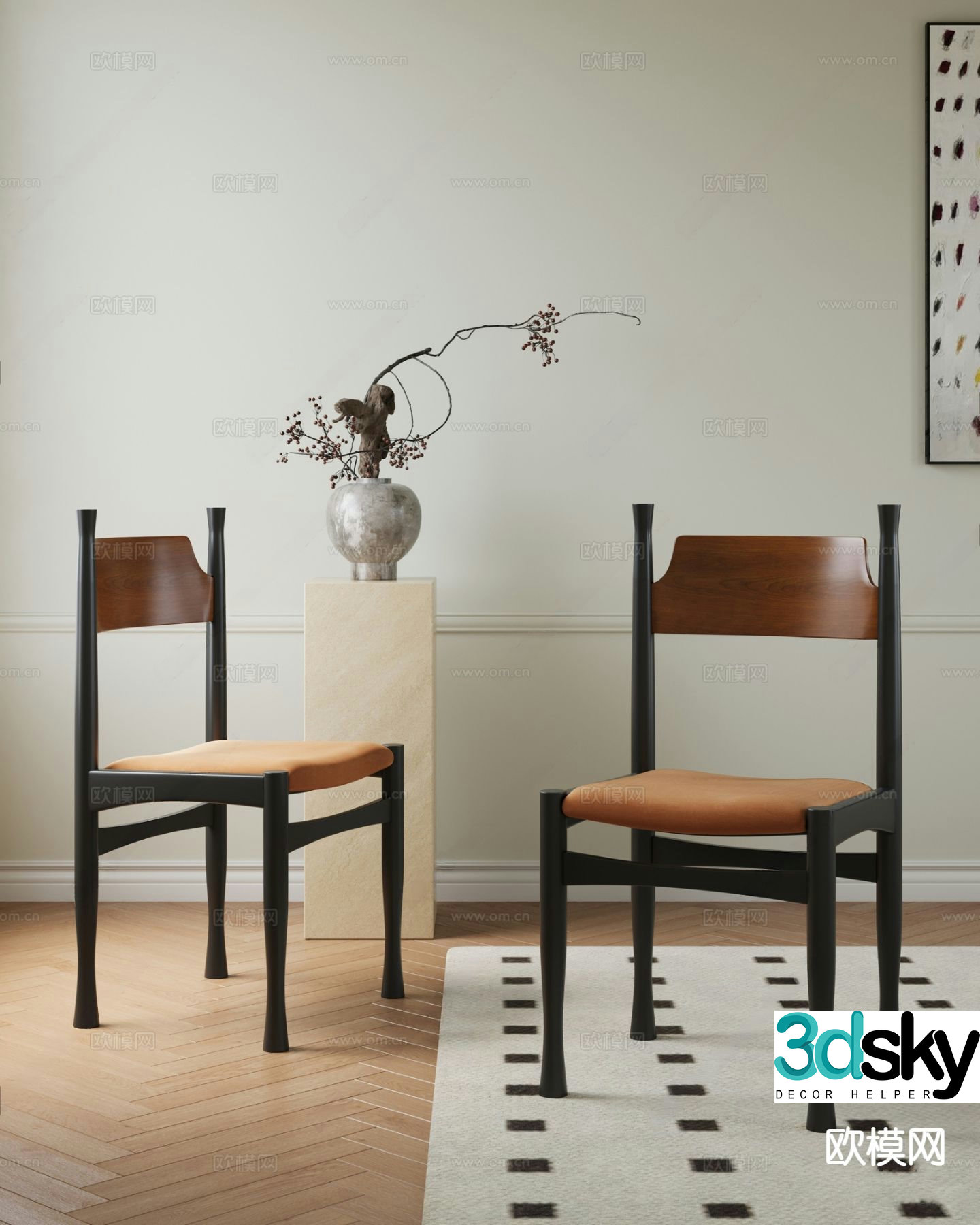 Wasabi chair single chair 3d model