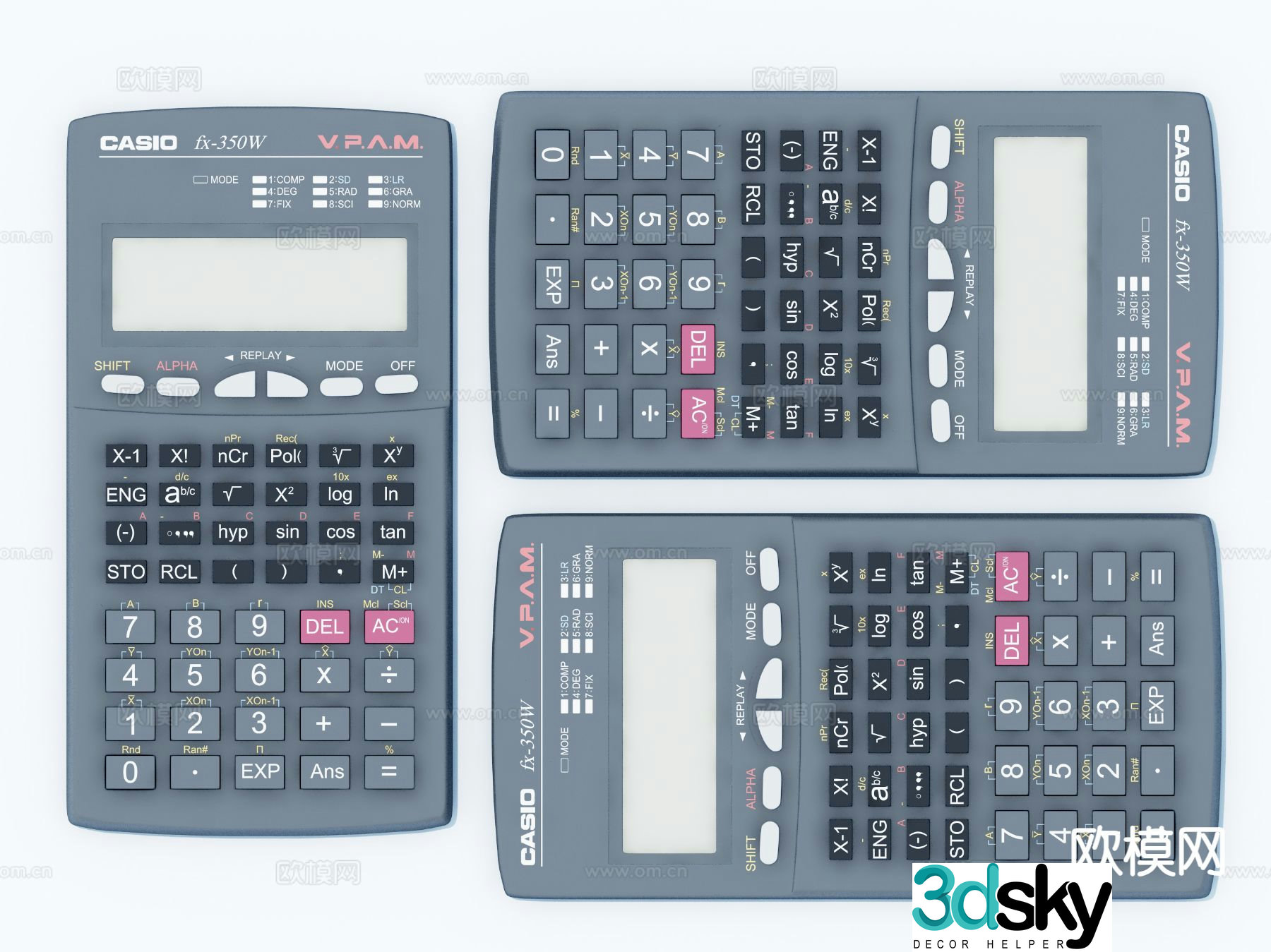 Modern calculator 3d model