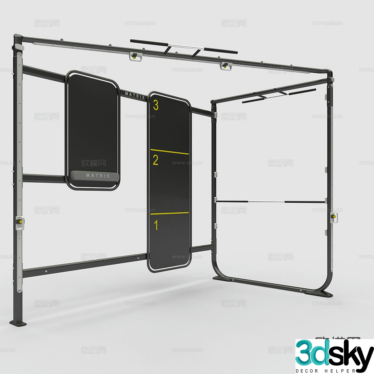 Gantry fitness equipment 3d model