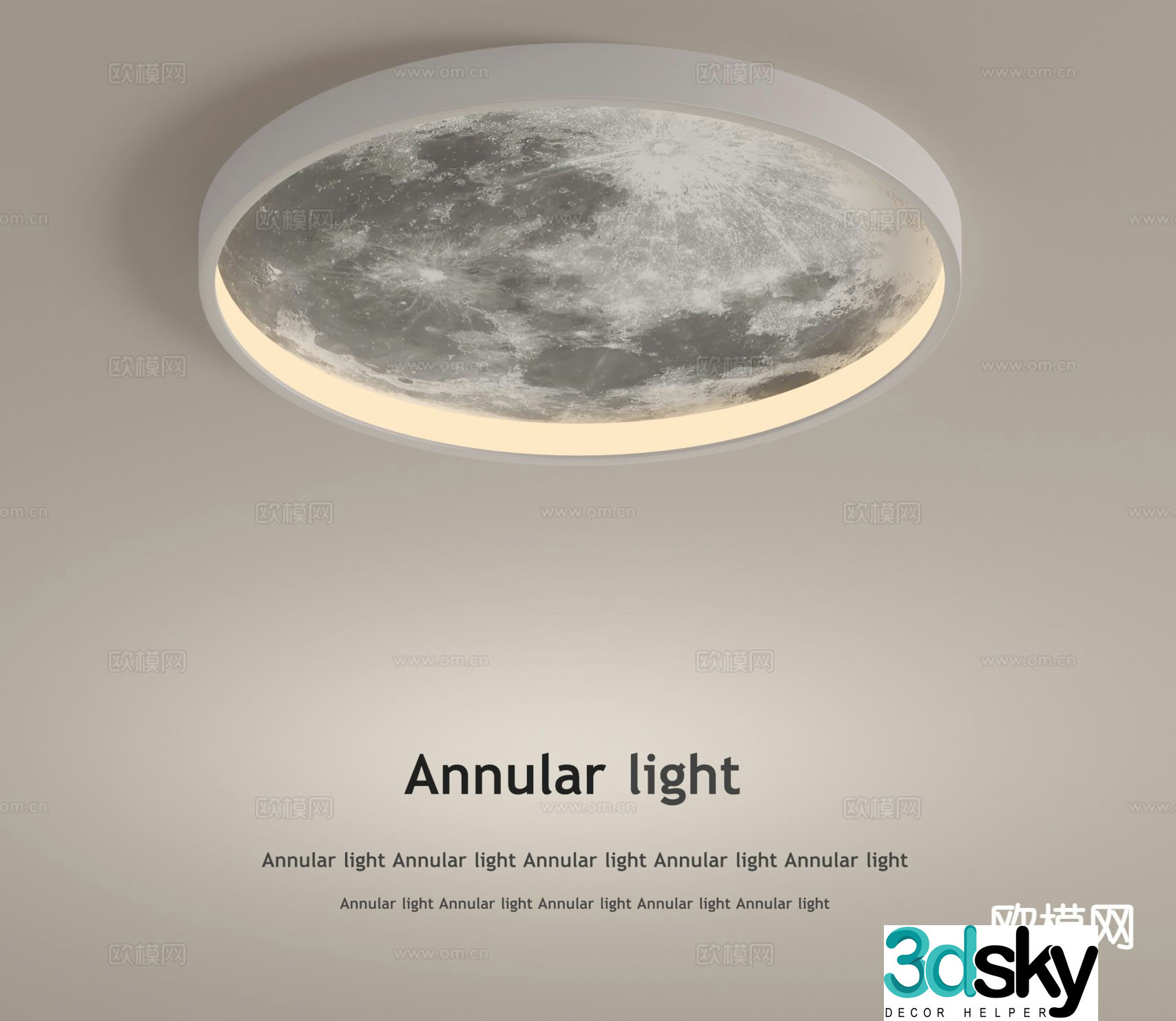 Cream style ceiling lamp 3d model