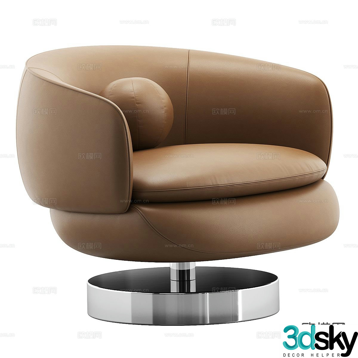 Minotti Italian lounge chair 3d model