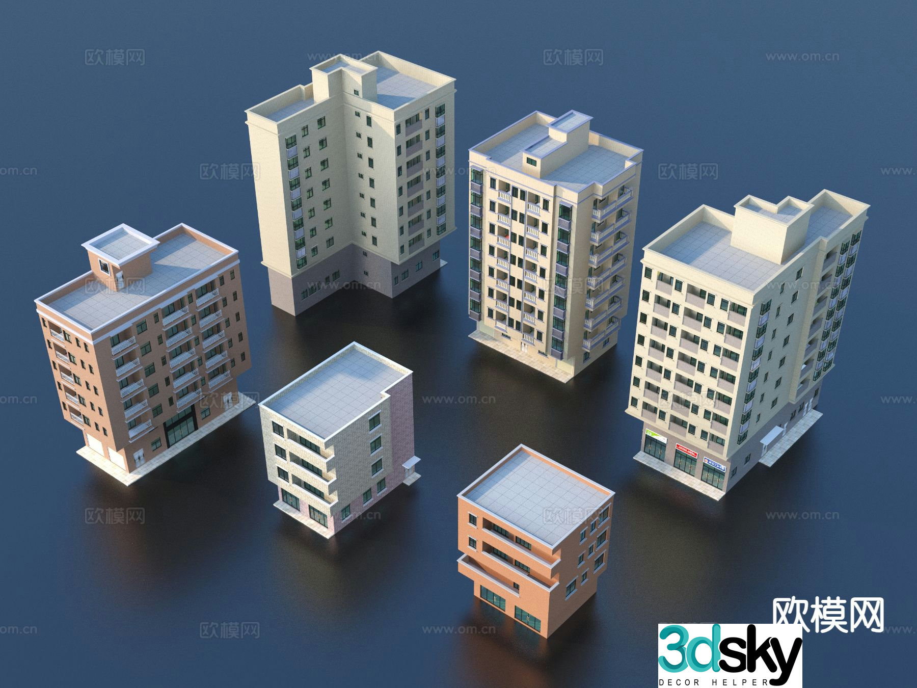 Private building residential building single building 3D model