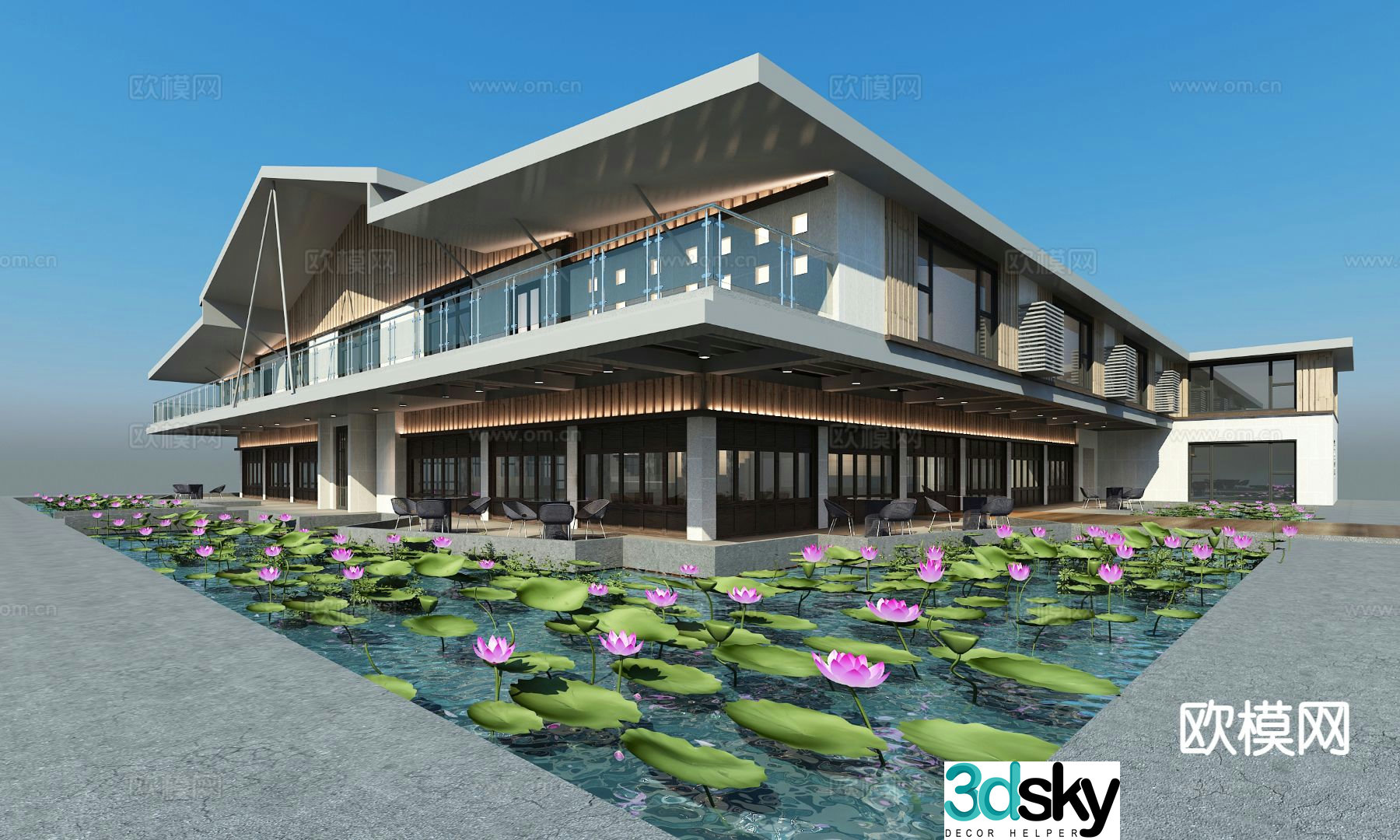 Villa exterior 3d model