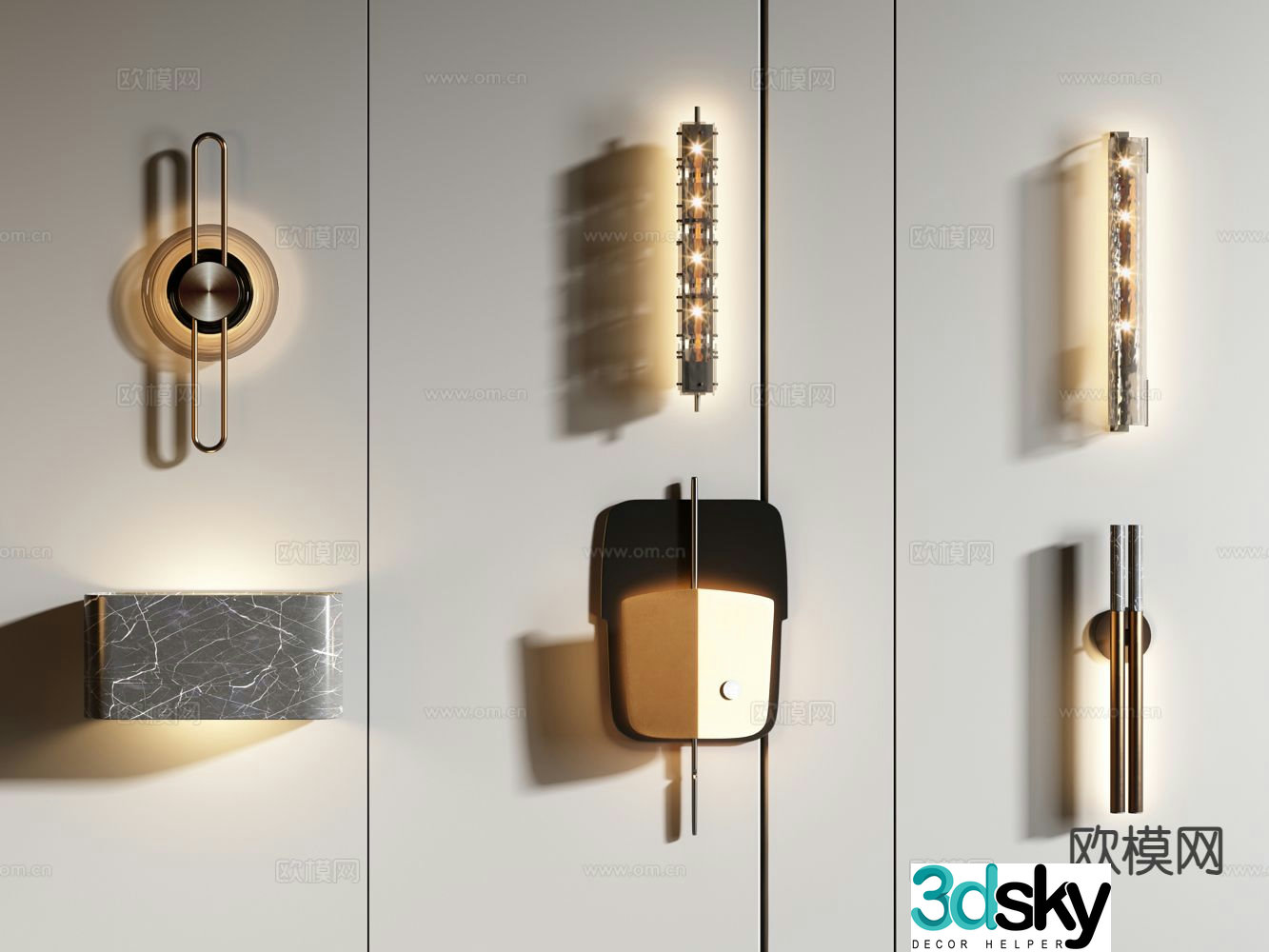 Modern wall lamp 3d model