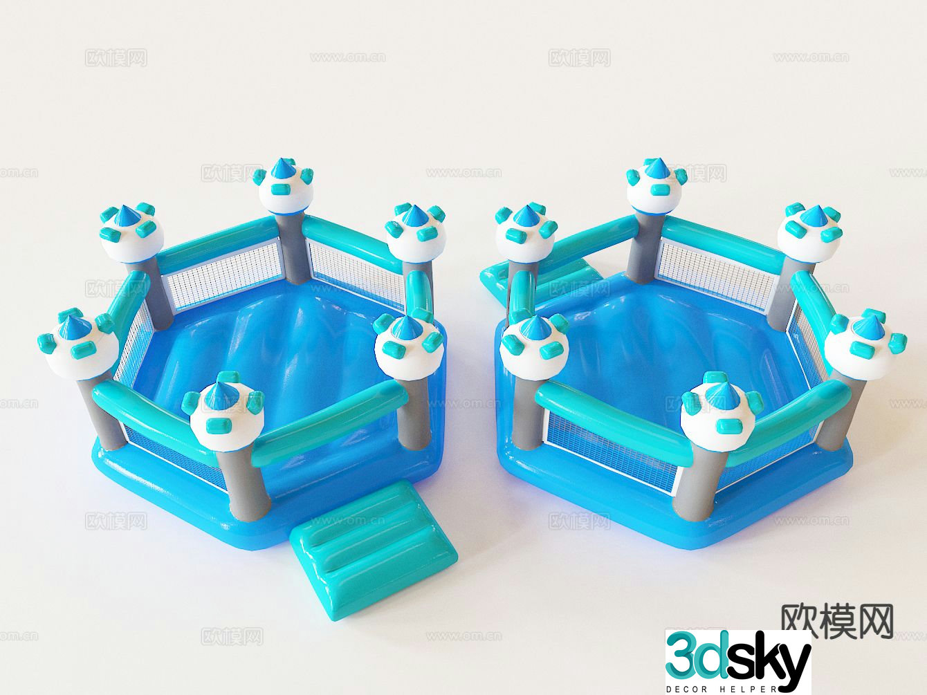 Modern bouncy castle naughty castle amusement equipment 3d model