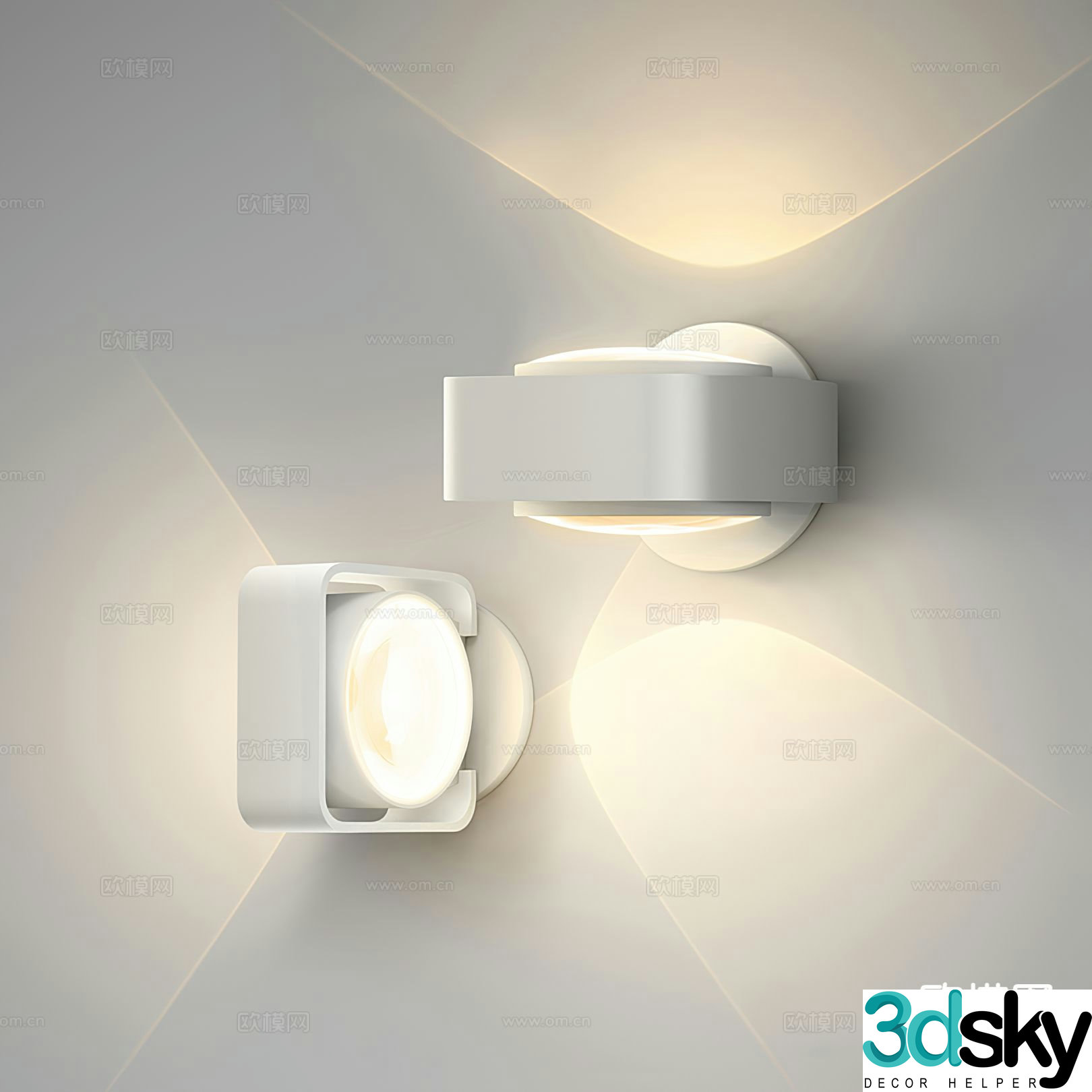 Creative wall lamp simple wall lamp 3d model