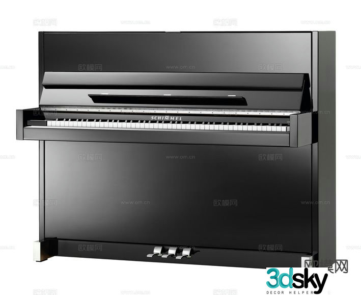 piano music equipment 3d model