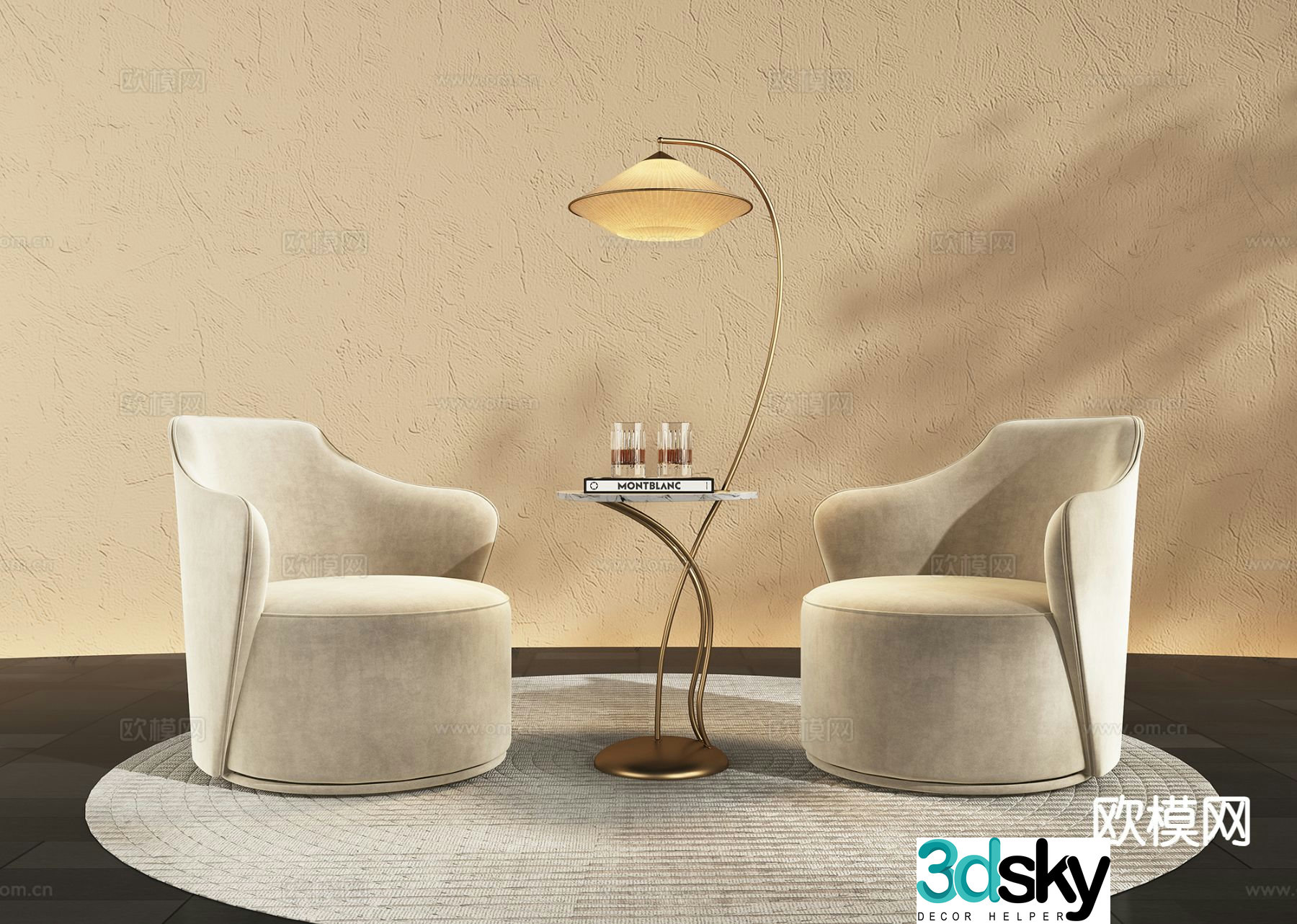 Single sofa 3d model
