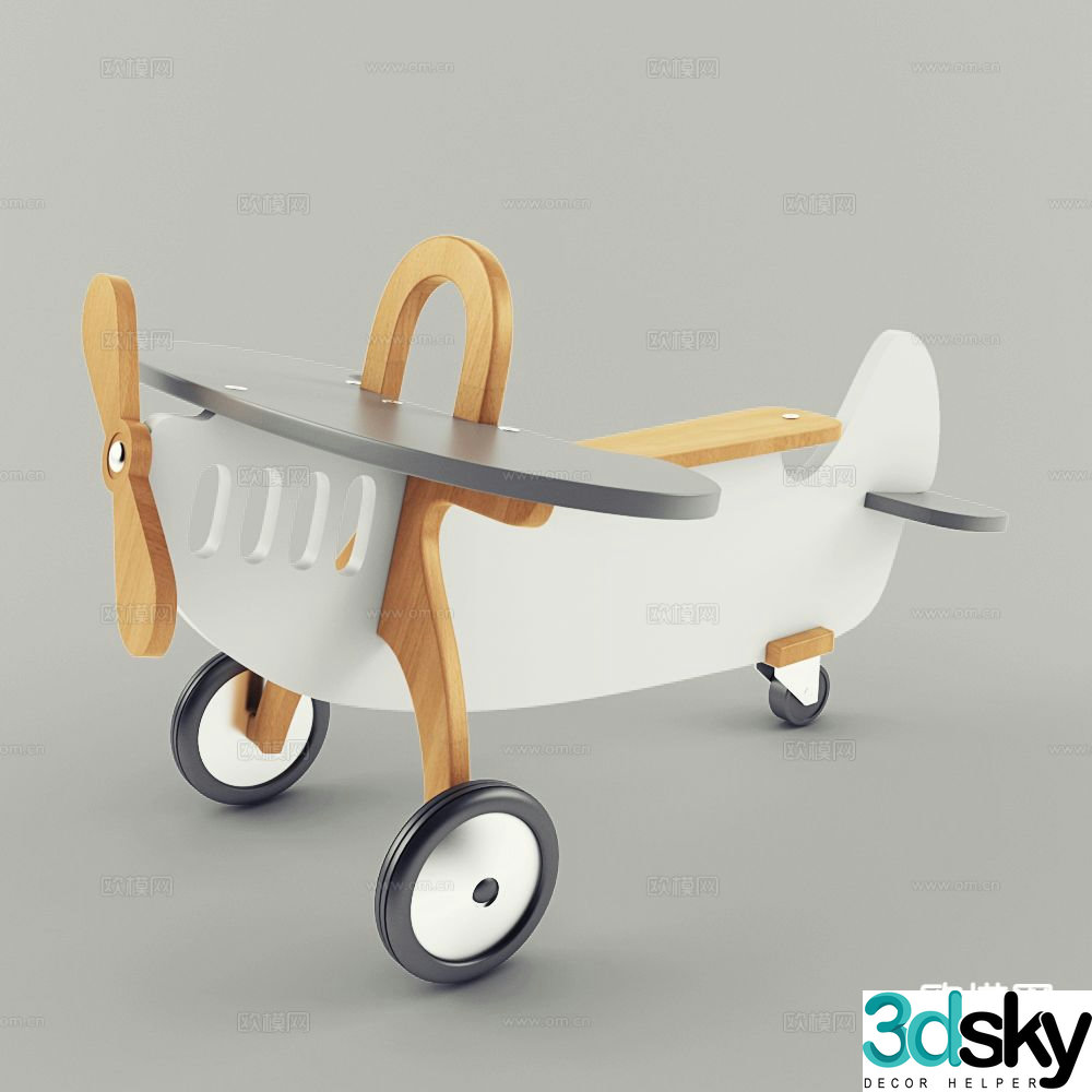 children’s toys toy car airplane toy car 3d model