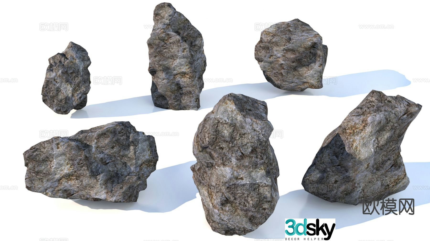 stone rock landscape stone 3d model