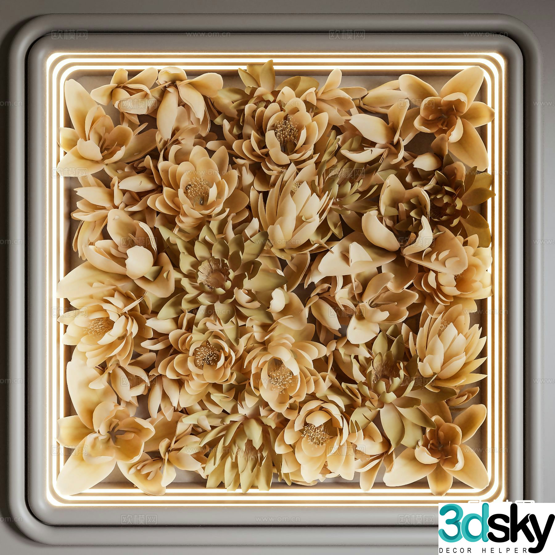 Flower wall Plant wall 3d model