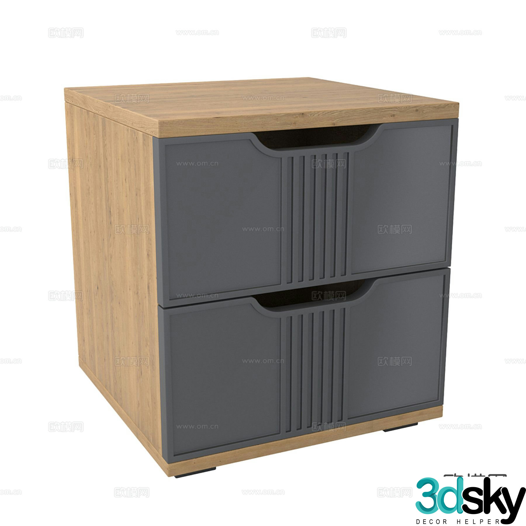 Simple bedside table 3d model