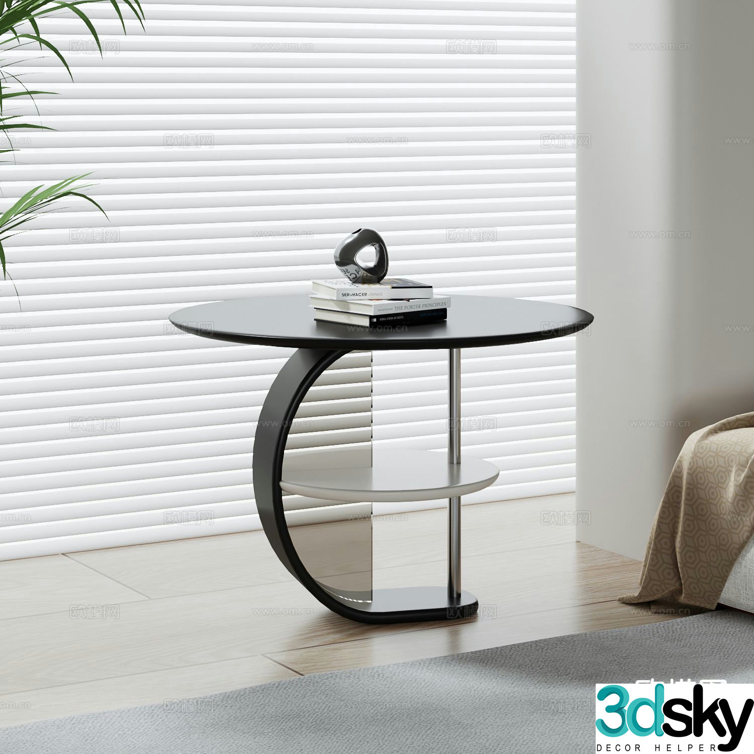 Modern bedside table 3d model