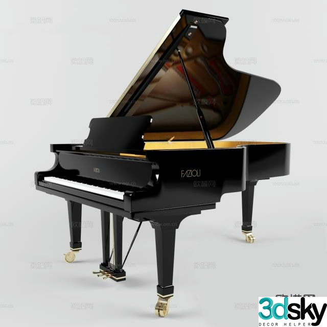 grand piano 3d model