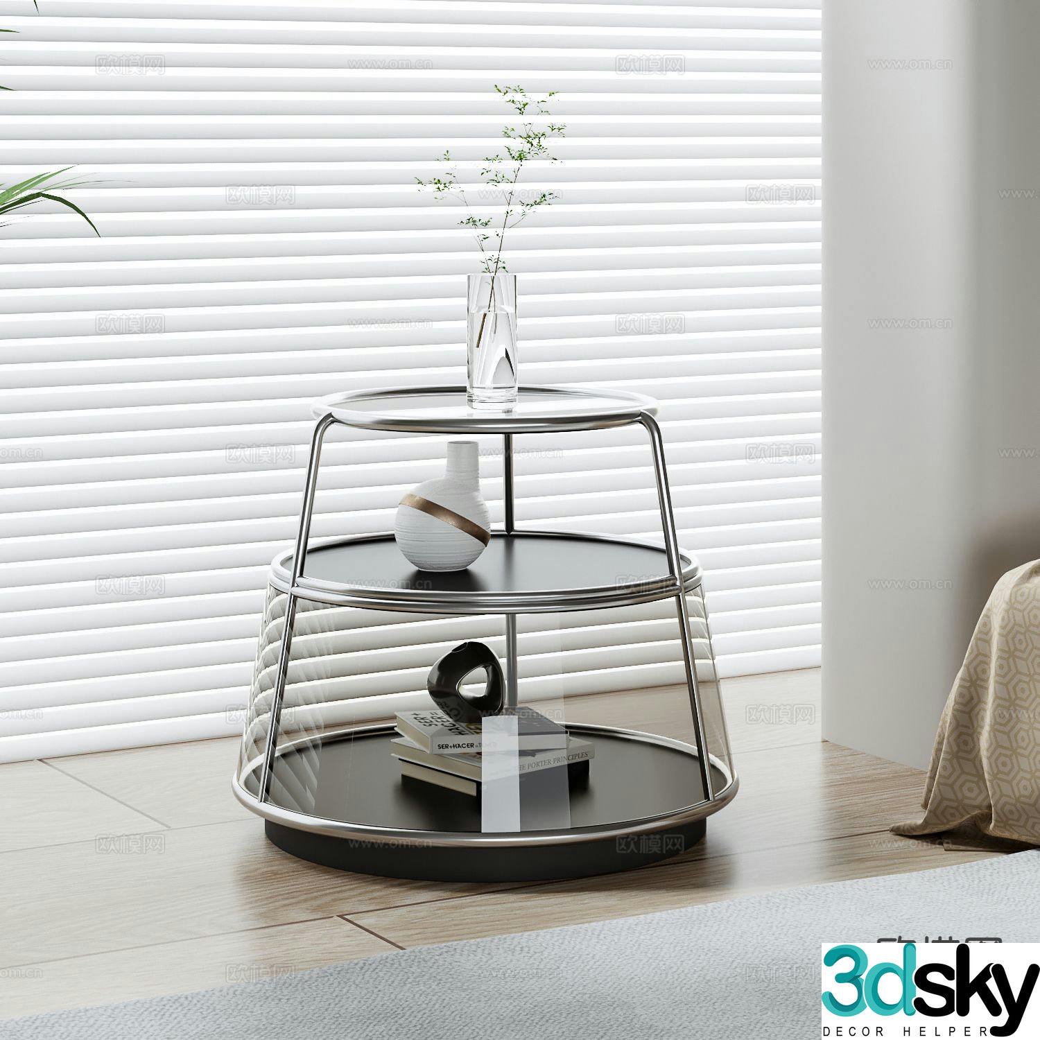 Modern bedside table 3d model
