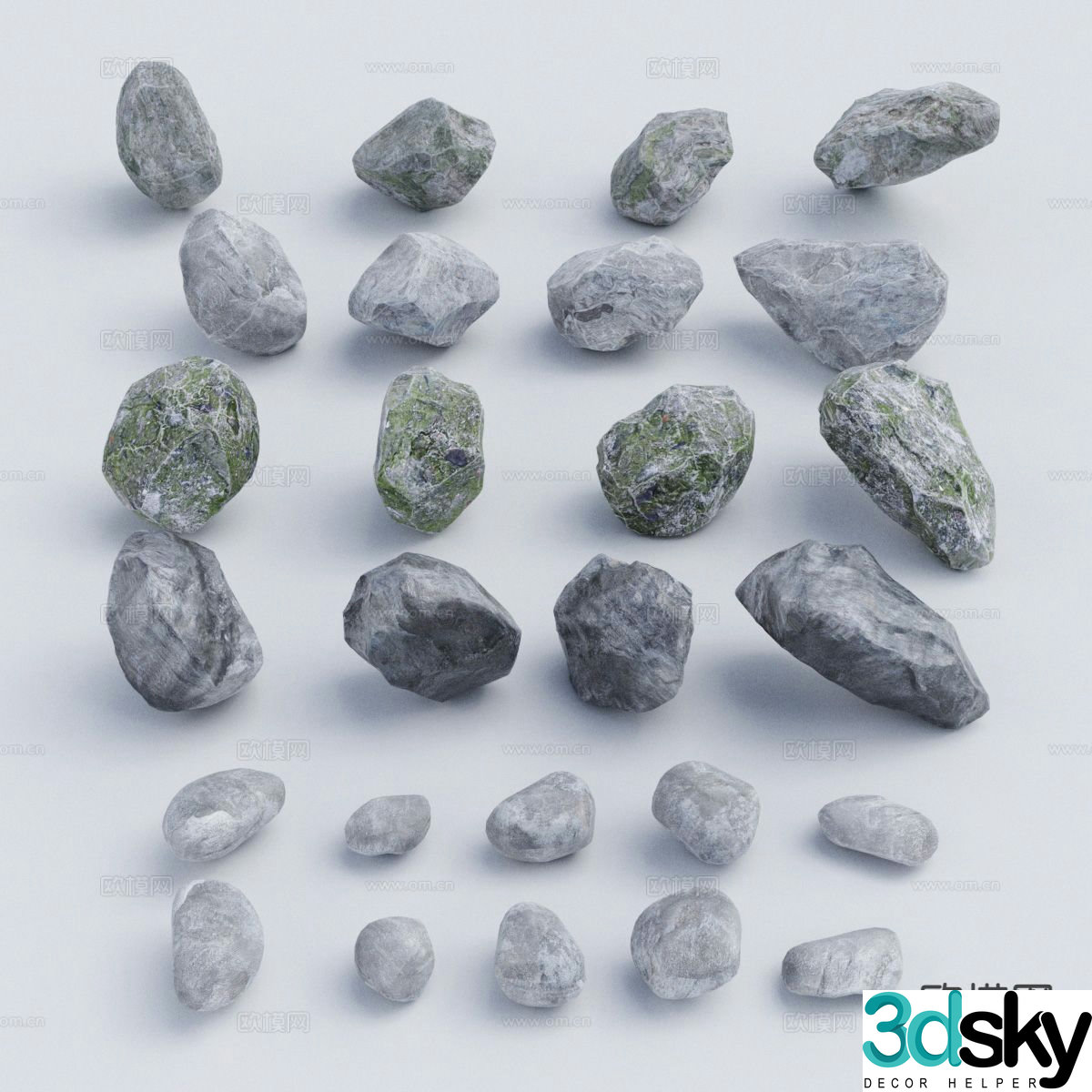 stone landscape stone modeling stone 3d model