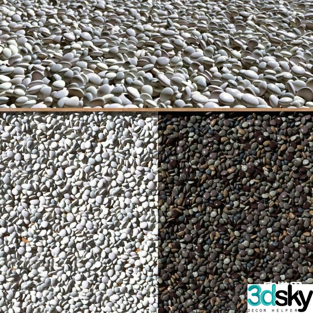 Pebbles gravel gravel 3d model