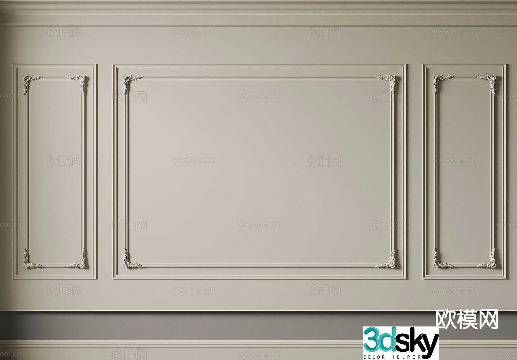 French gypsum line 3d model