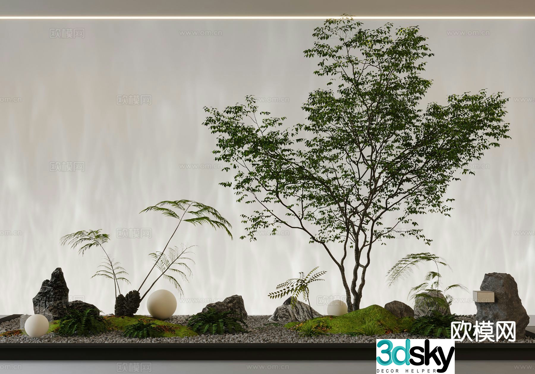 Landscape sketch plant landscaping 3D model