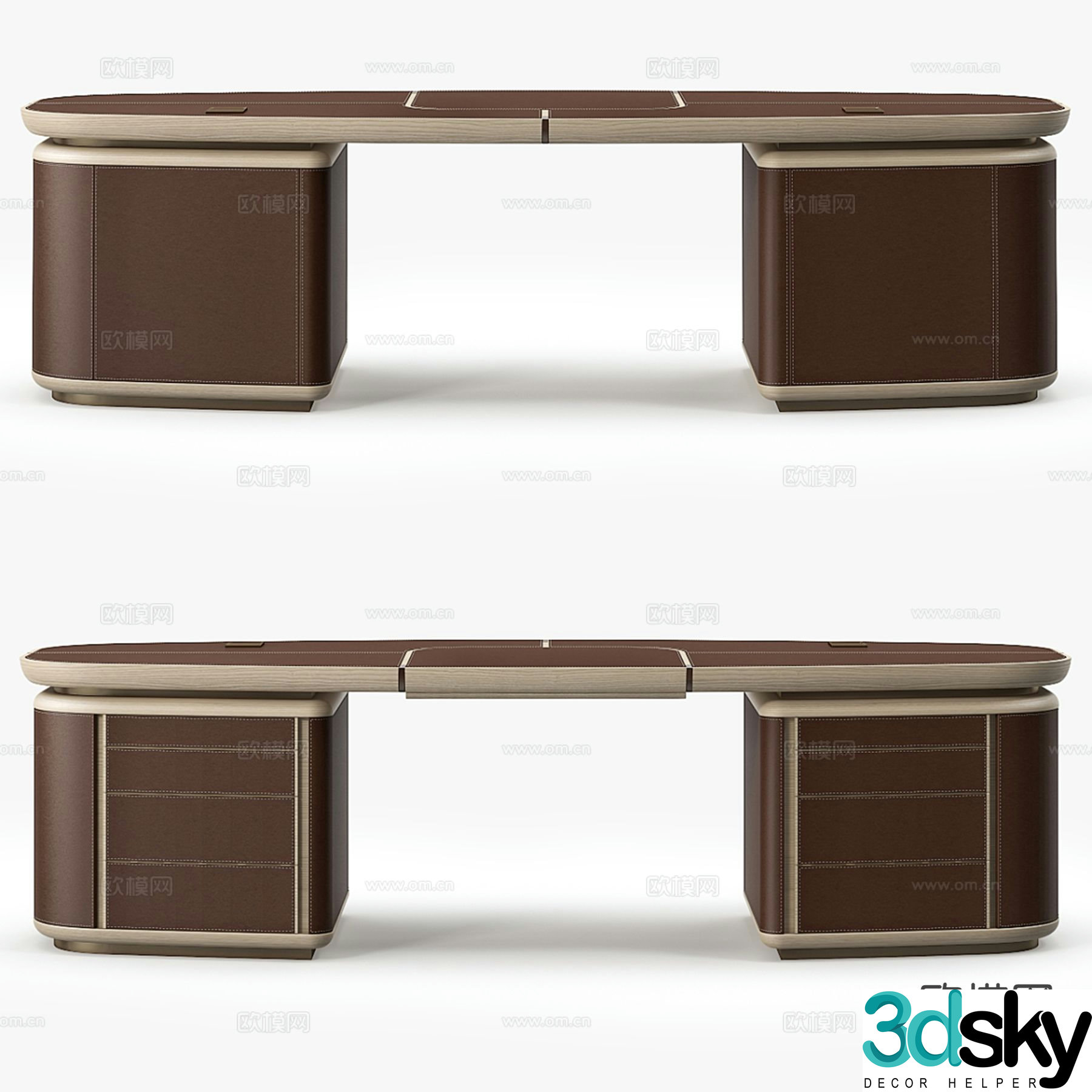 Light luxury desk boss desk desk desk 3d model